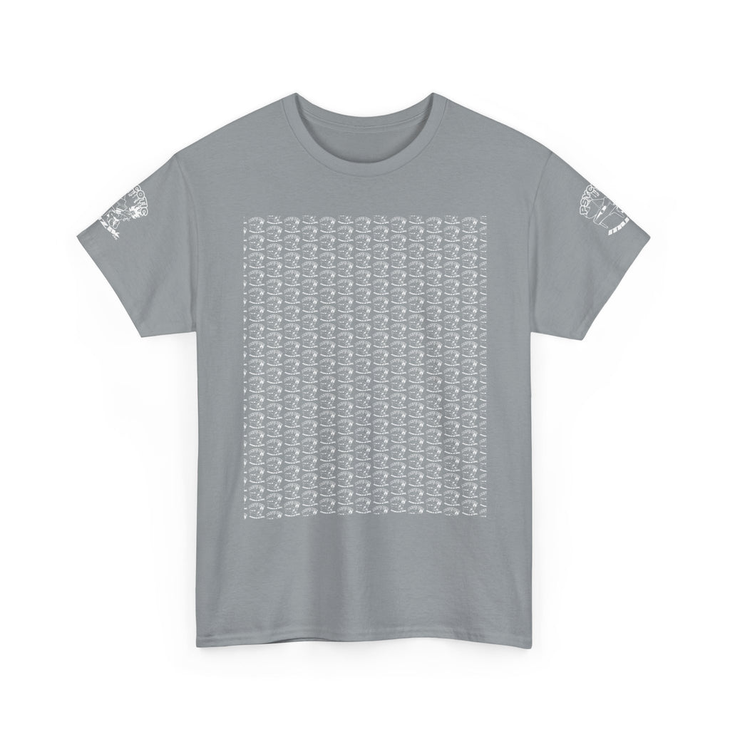 Skull Repeat Pattern T-Shirt — Gothic Grunge Graphic Tee