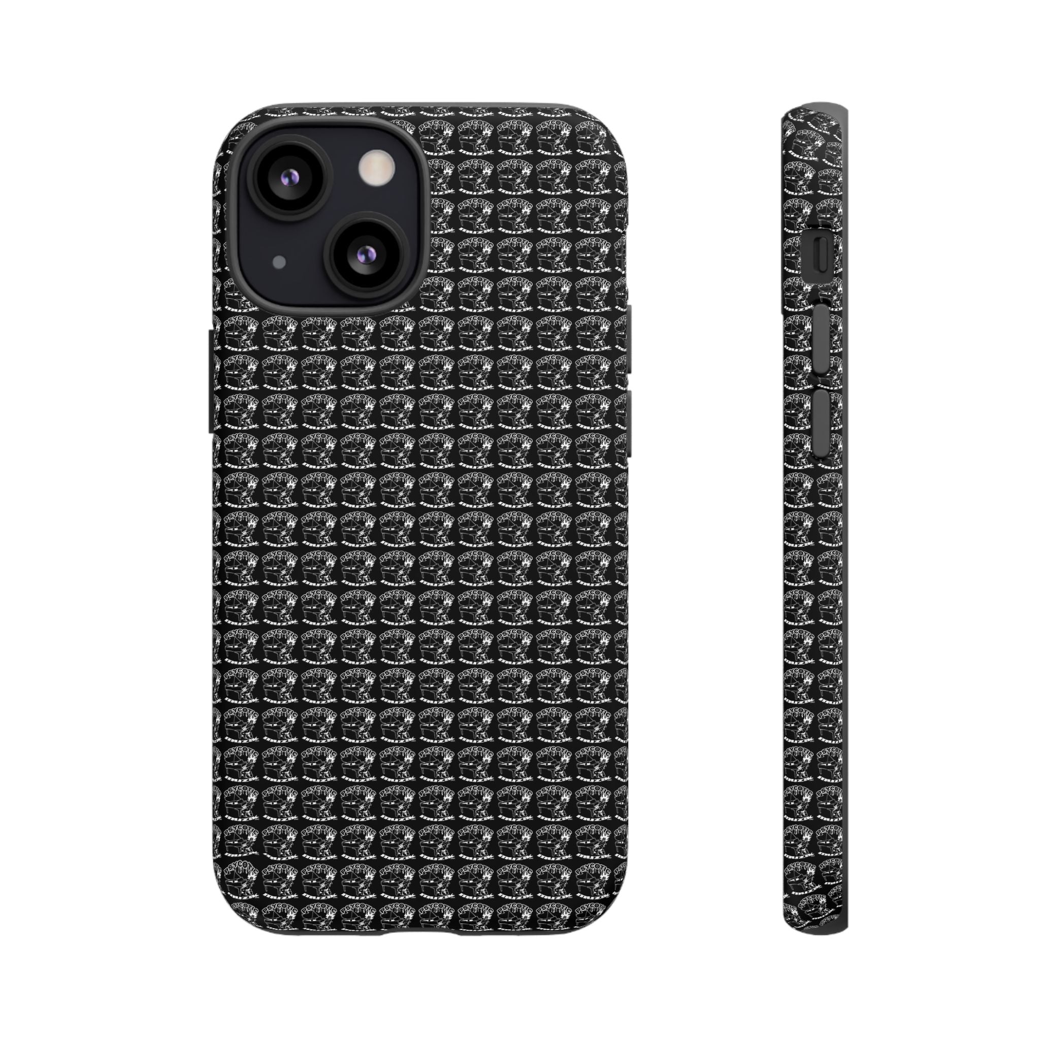 Black Carbon Fiber Texture Tough Phone Case — Rugged Drop Protection
