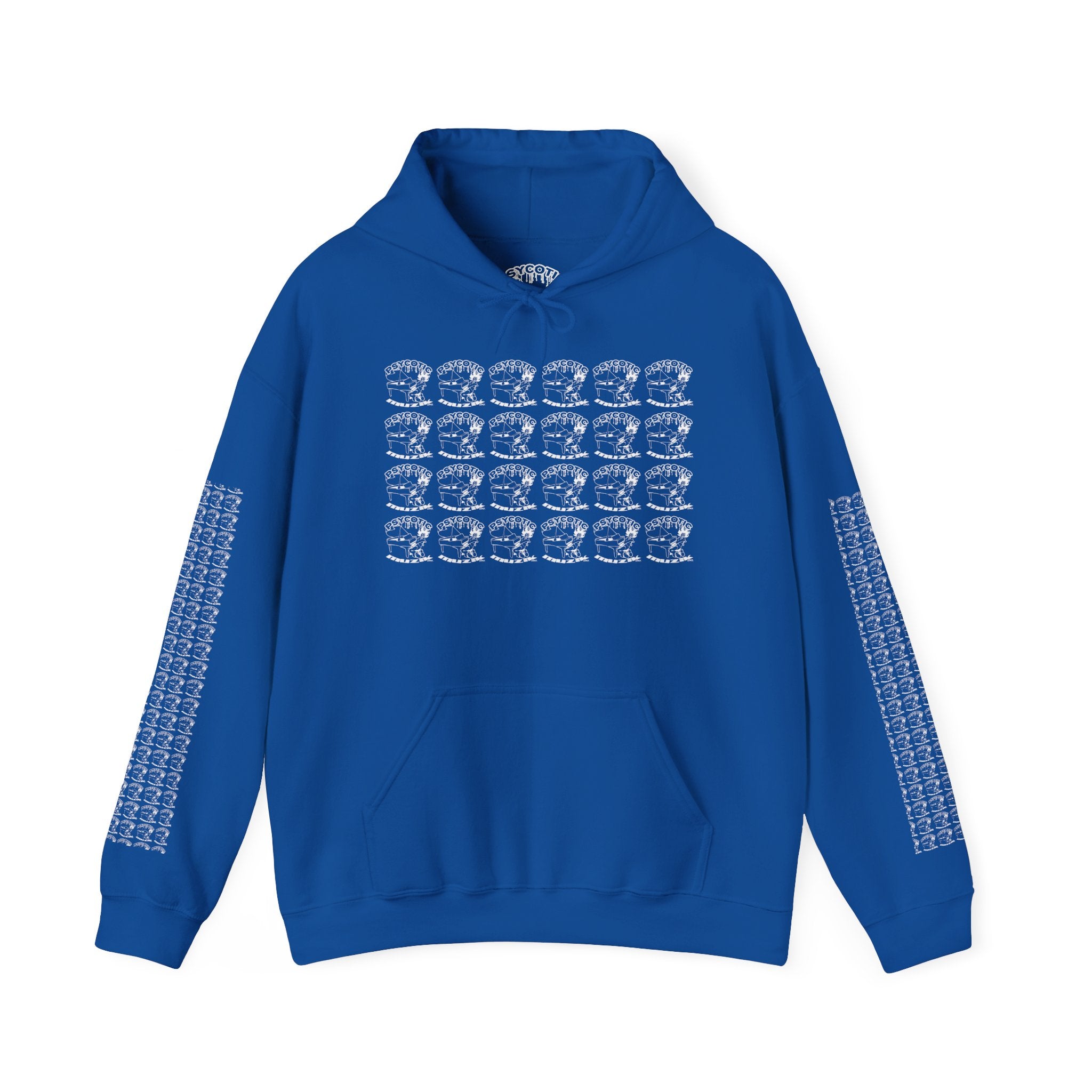 Hoodie — Repeating Skull Grid Graphic Pullover