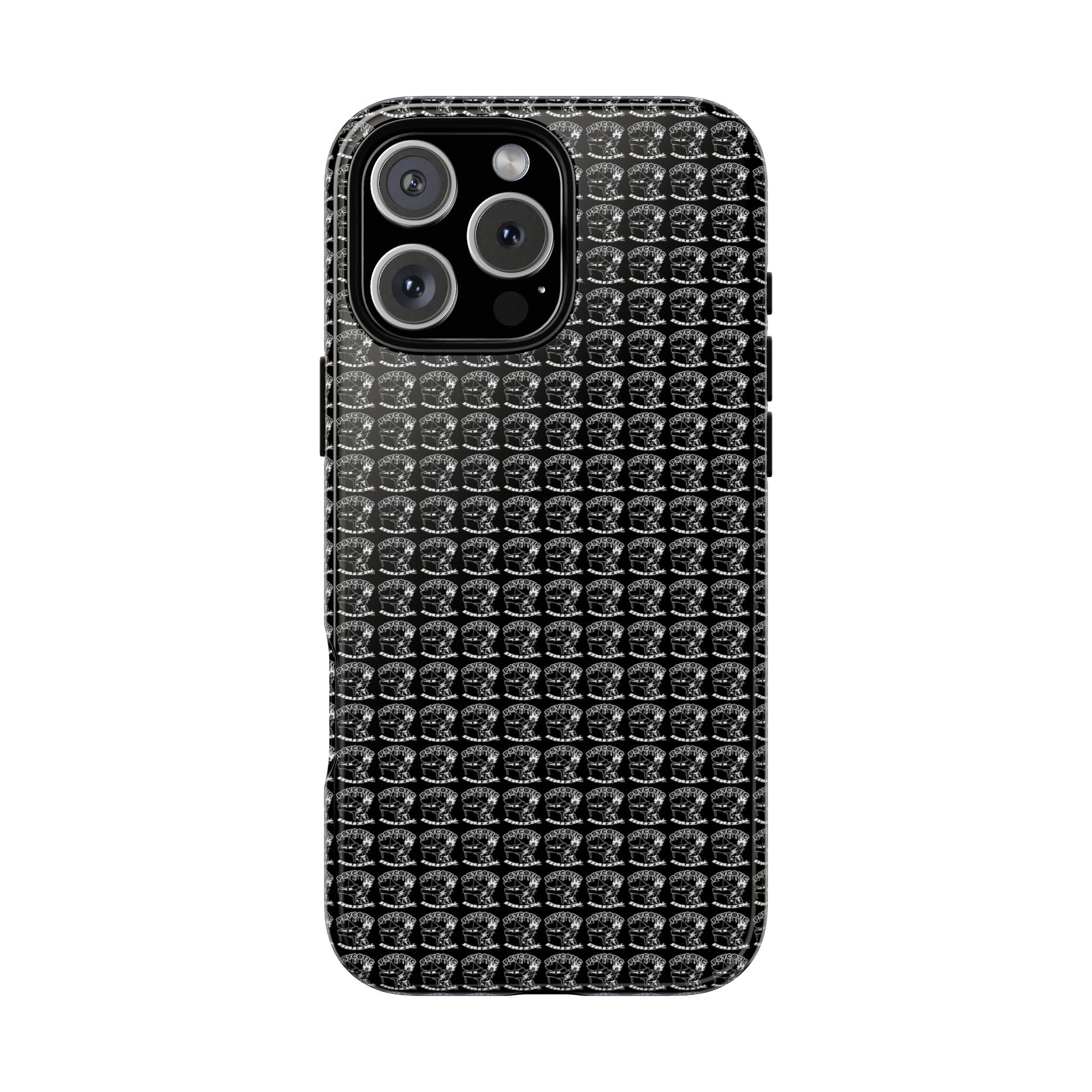 Black Carbon Fiber Texture Tough Phone Case — Rugged Drop Protection