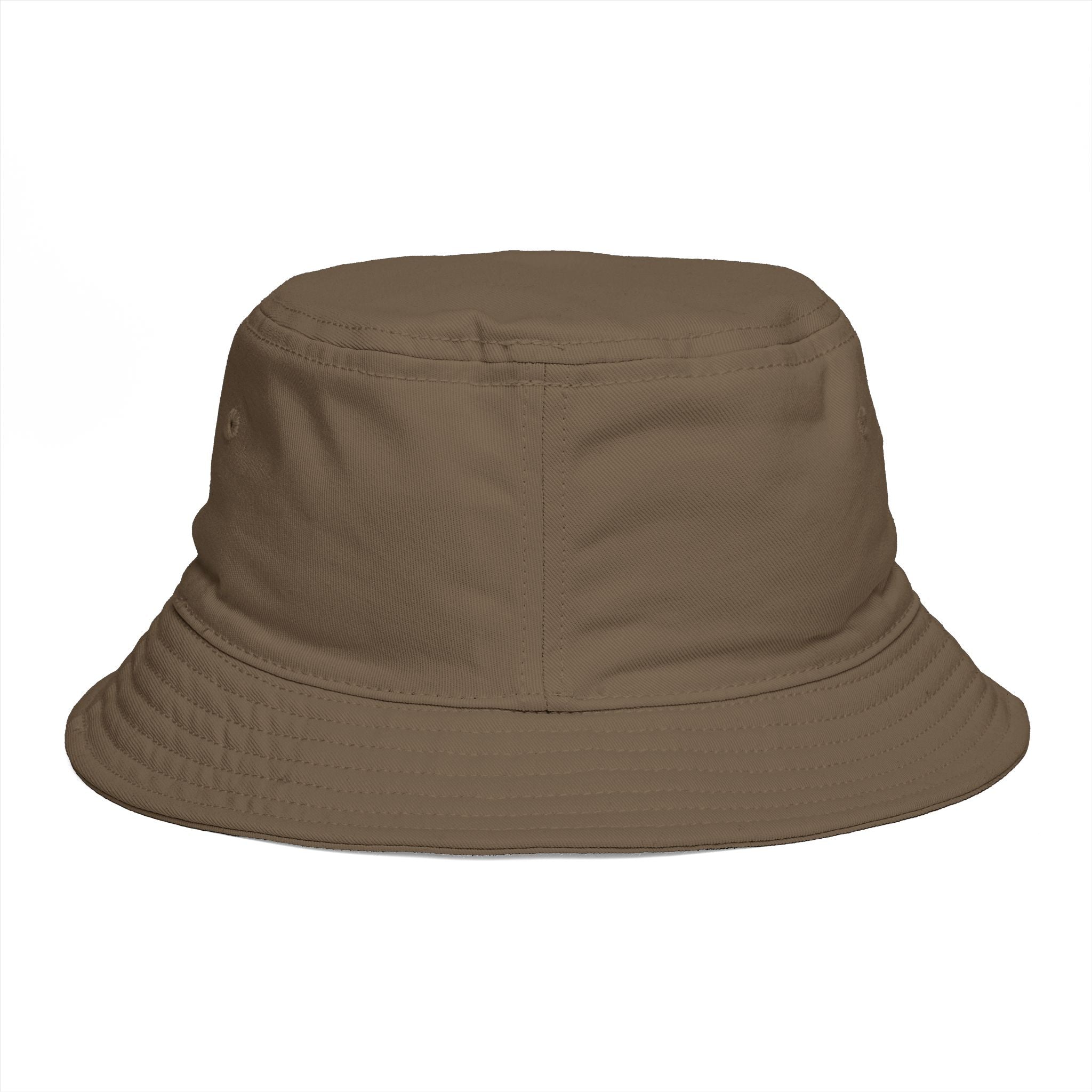 Psycotic Drummer Brown Bucket Hat — Retro Rock Band Graphic Bucket Hat