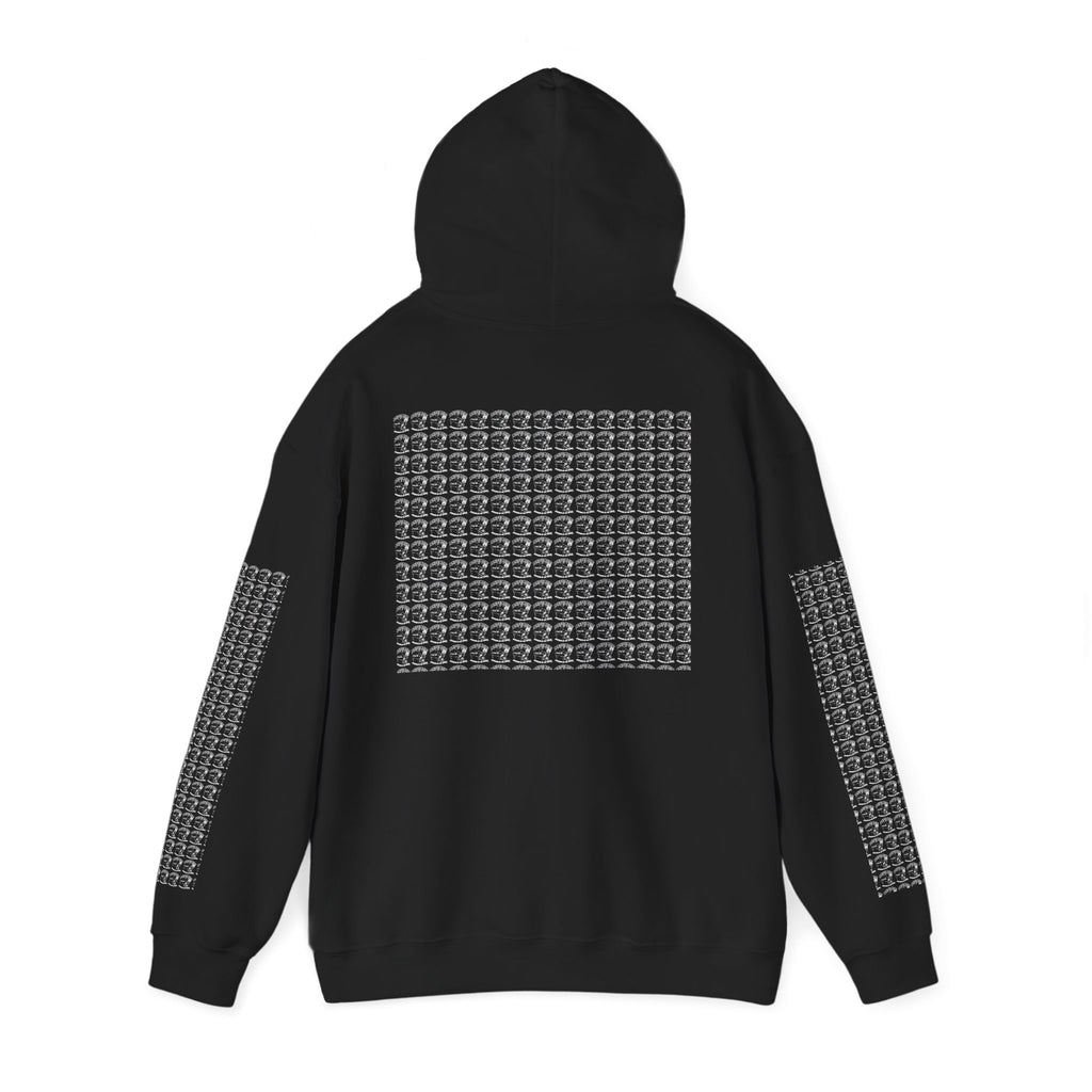 Hoodie — Repeating Skull Grid Graphic Pullover
