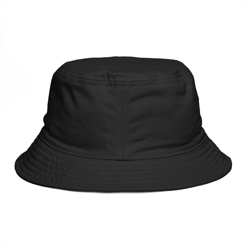 Psycotic Drummer Brown Bucket Hat — Retro Rock Band Graphic Bucket Hat