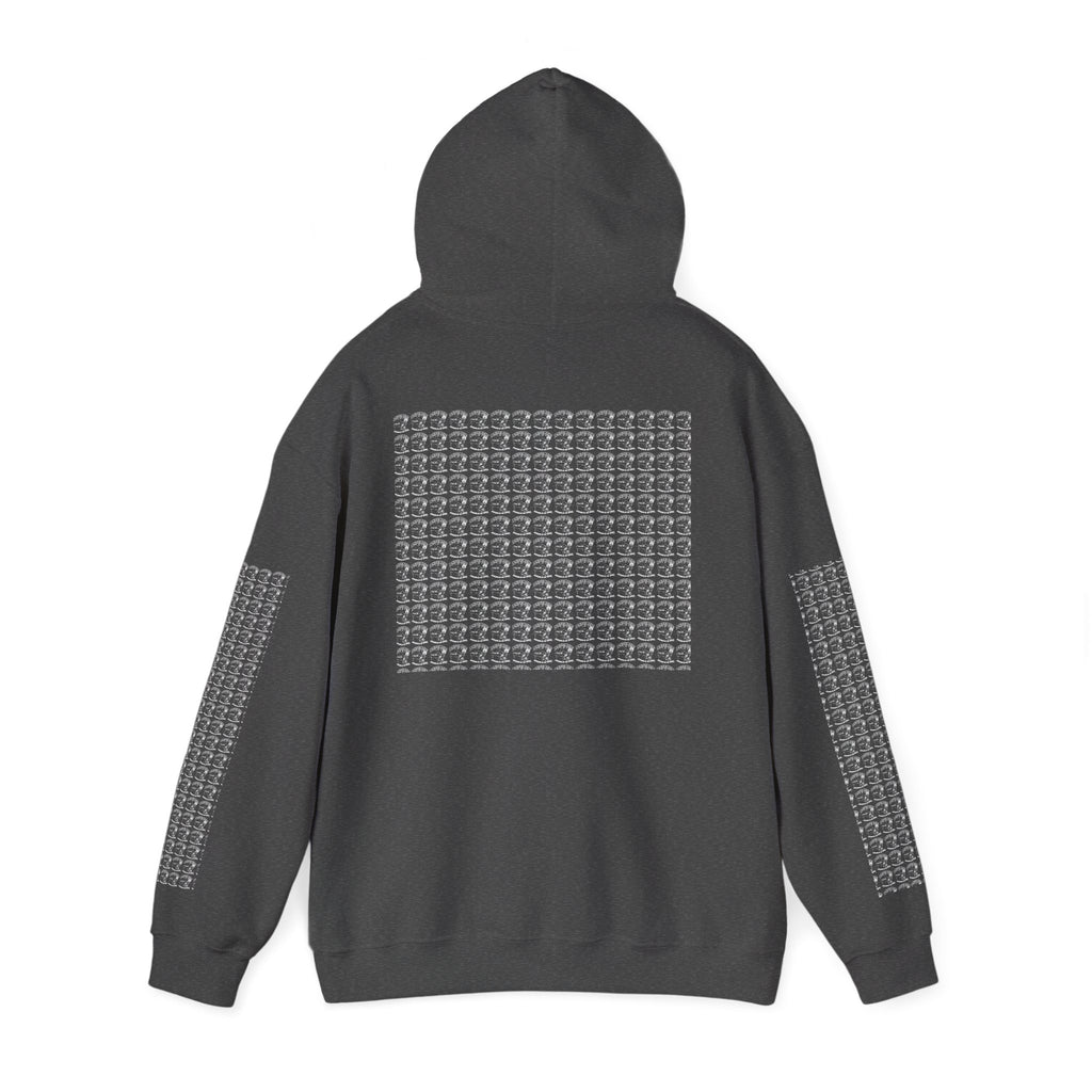 Hoodie — Repeating Skull Grid Graphic Pullover