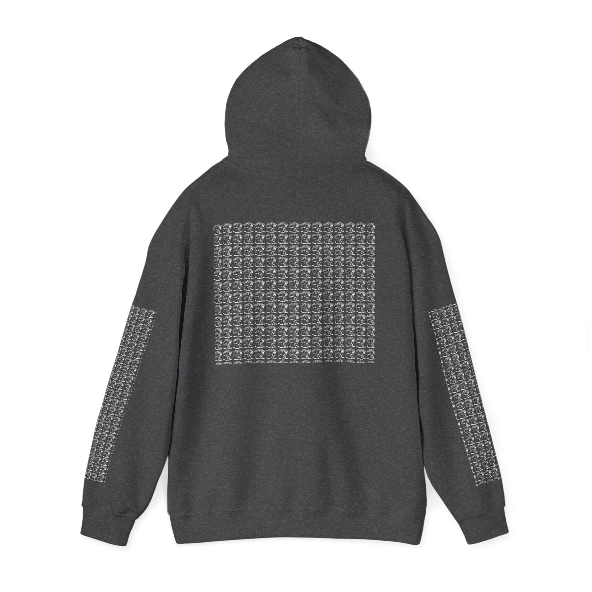 Hoodie — Repeating Skull Grid Graphic Pullover