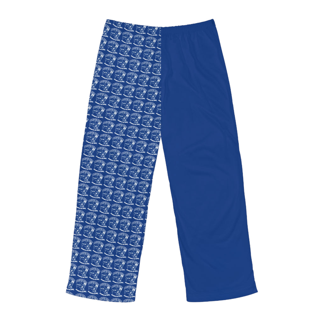 Blue Nautical Blueprint Men's Pajama Pants – Cozy All-Over Print Sleepwear