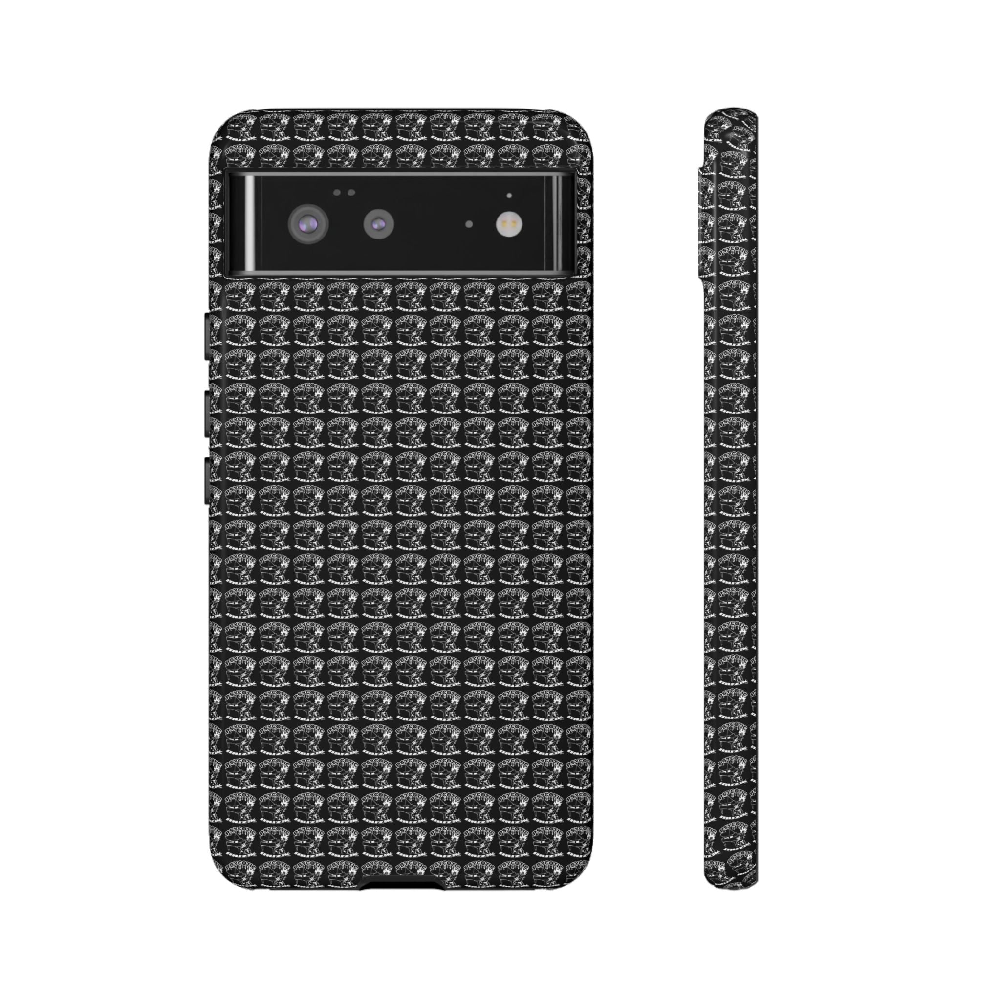 Black Carbon Fiber Texture Tough Phone Case — Rugged Drop Protection