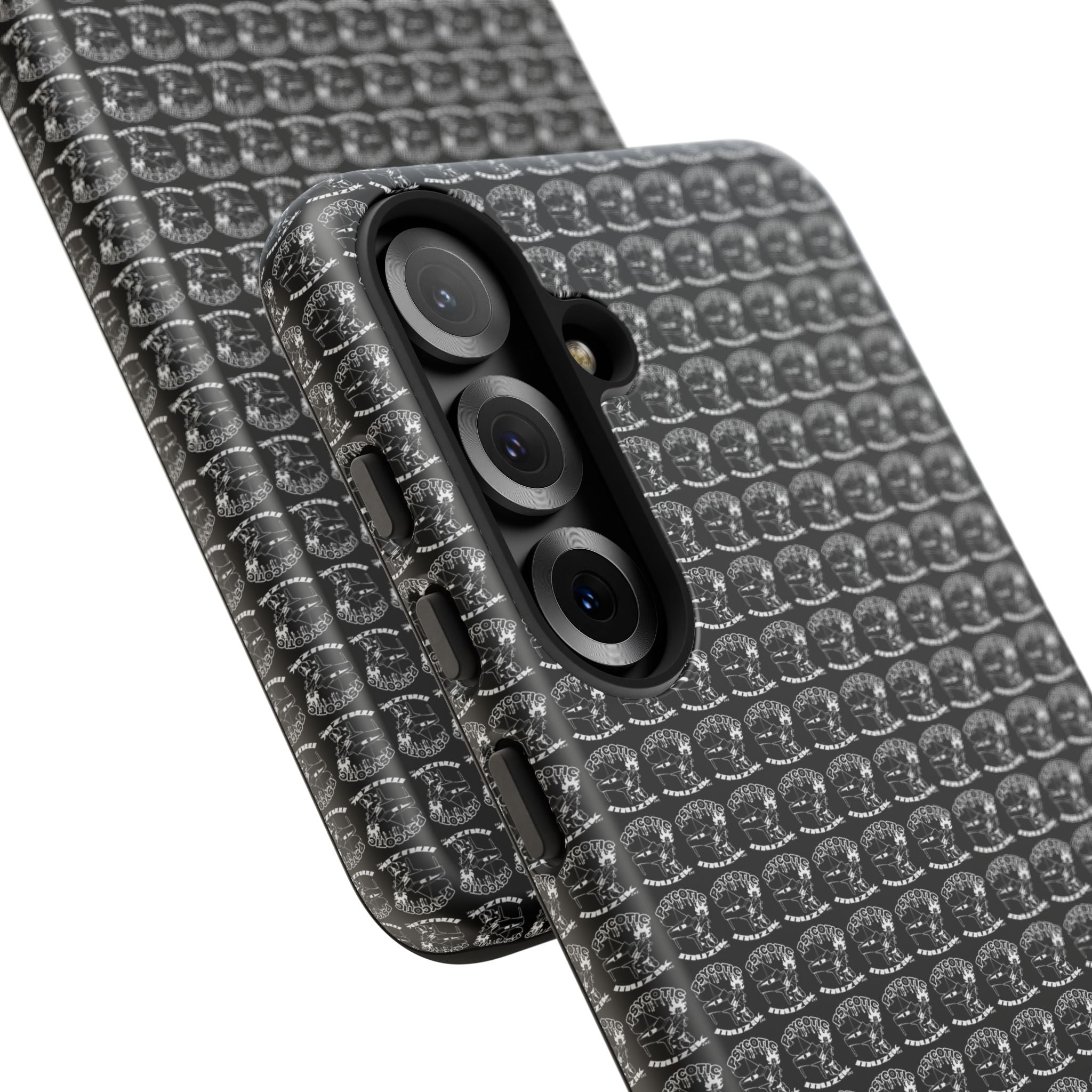 Black Carbon Fiber Texture Tough Phone Case — Rugged Drop Protection