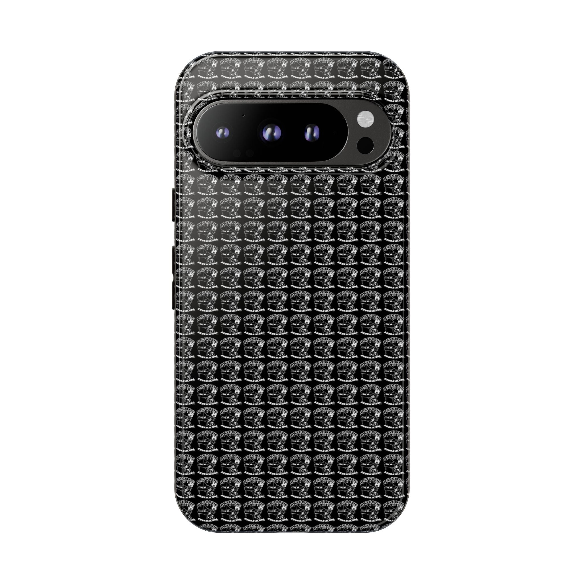 Black Carbon Fiber Texture Tough Phone Case — Rugged Drop Protection