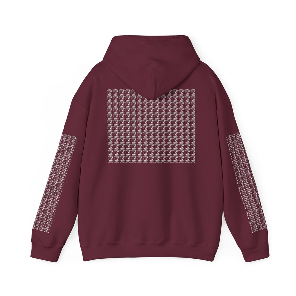 Hoodie — Repeating Skull Grid Graphic Pullover
