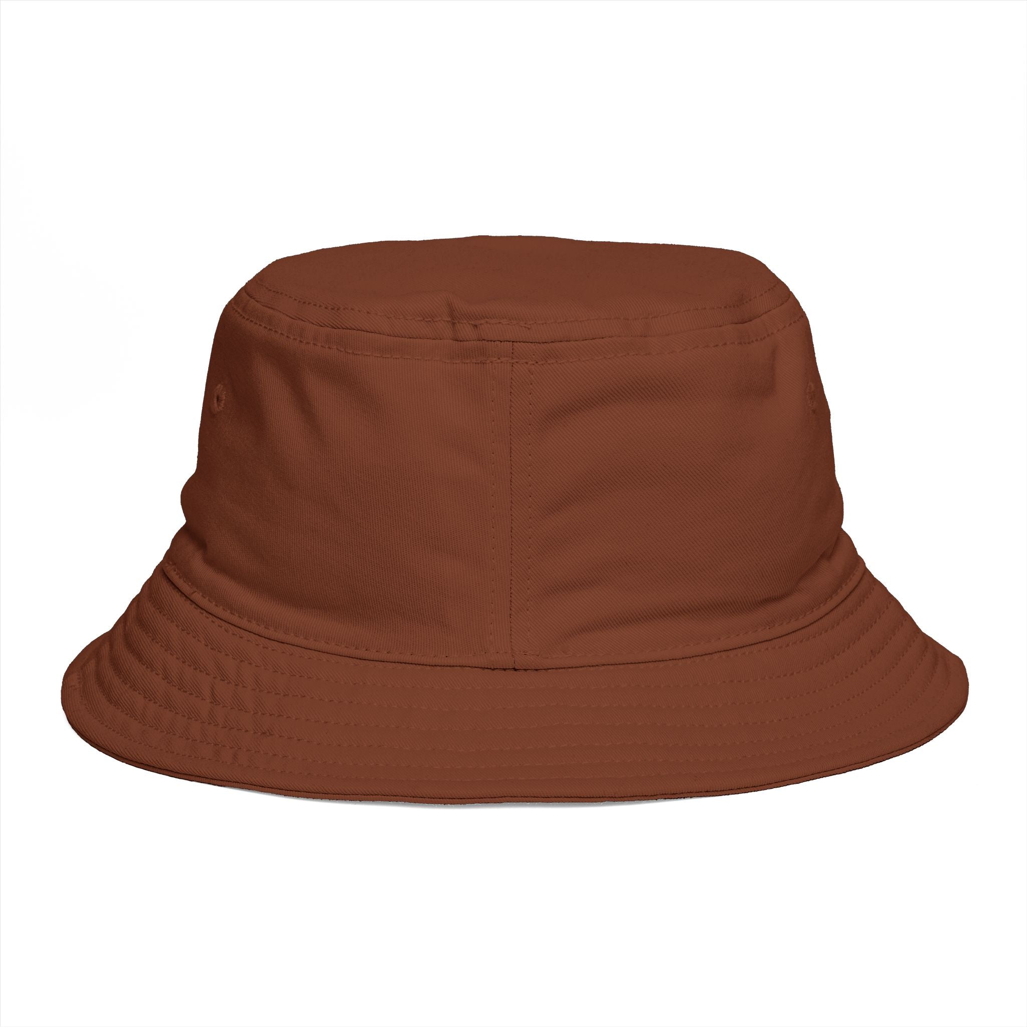 Psycotic Drummer Brown Bucket Hat — Retro Rock Band Graphic Bucket Hat