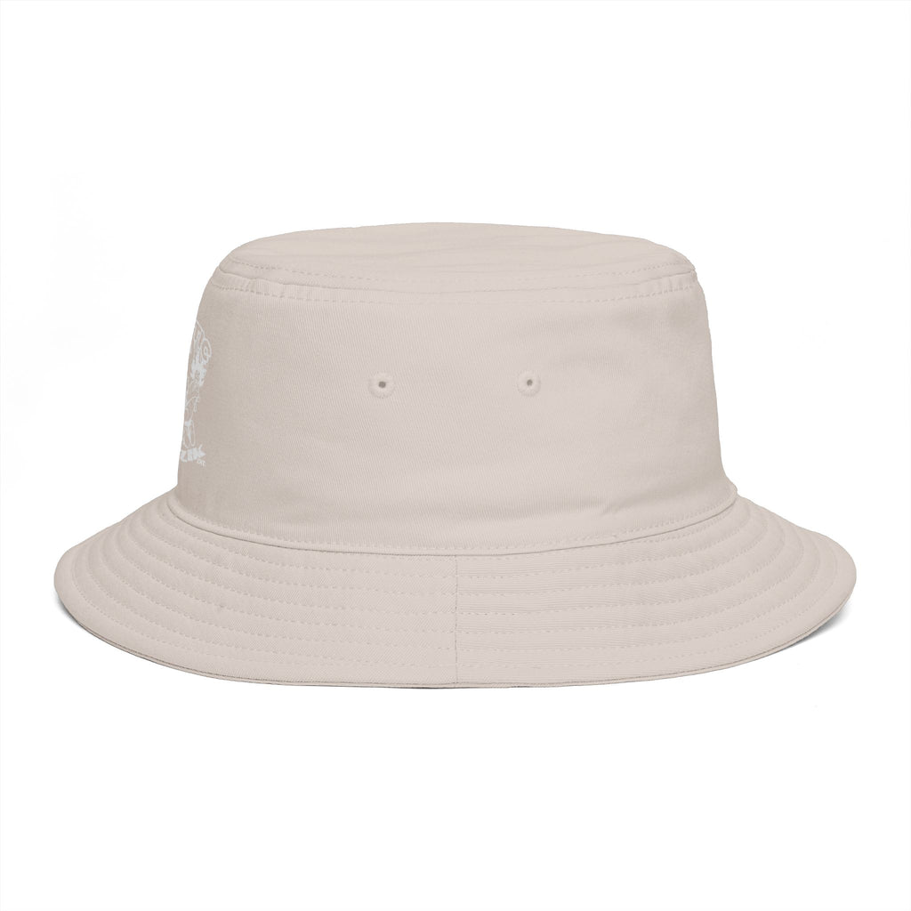 Psycotic Drummer Brown Bucket Hat — Retro Rock Band Graphic Bucket Hat