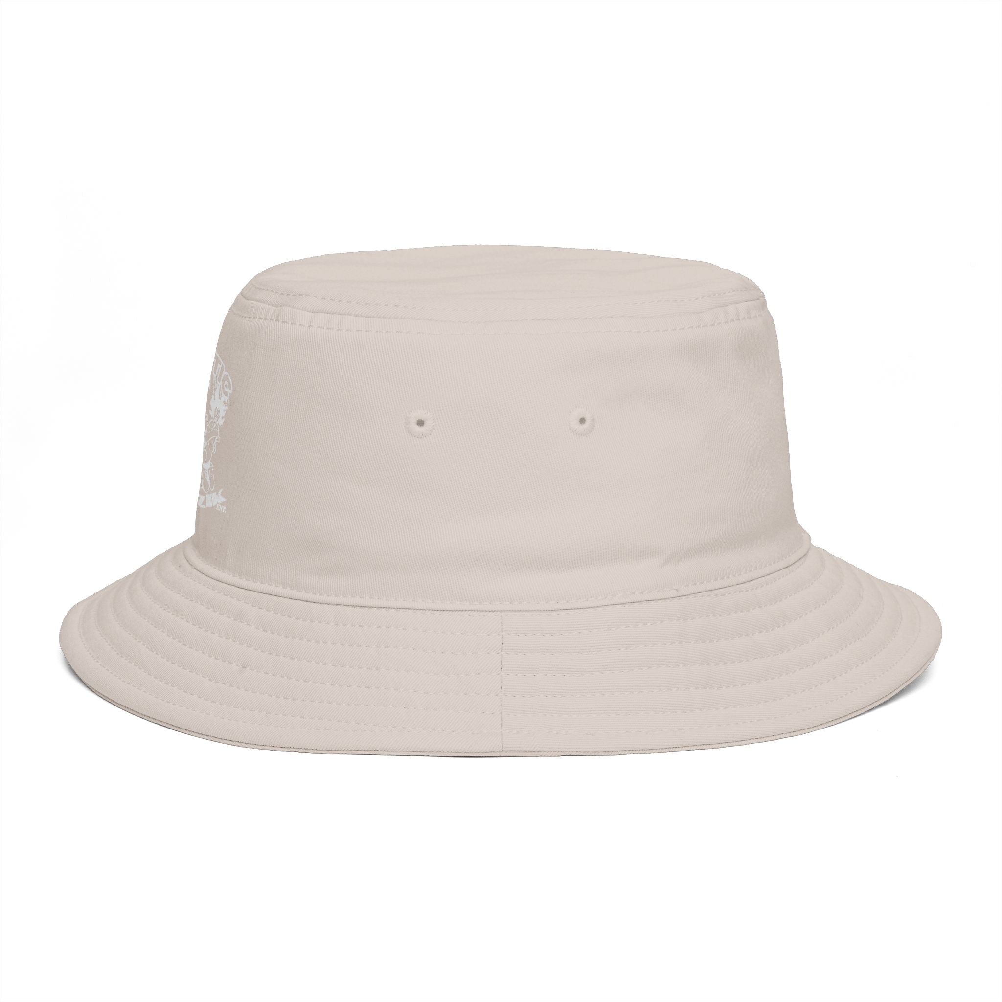 Psycotic Drummer Brown Bucket Hat — Retro Rock Band Graphic Bucket Hat