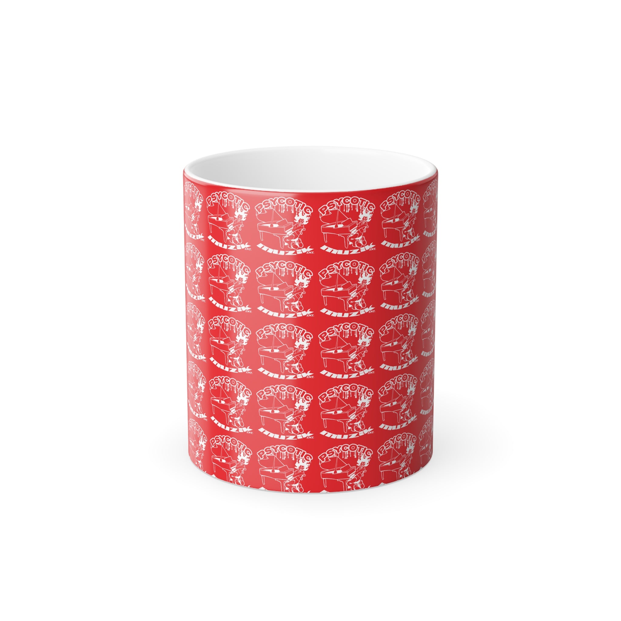 Color-Changing Coffee Mug — Vintage Skull Pattern 11oz
