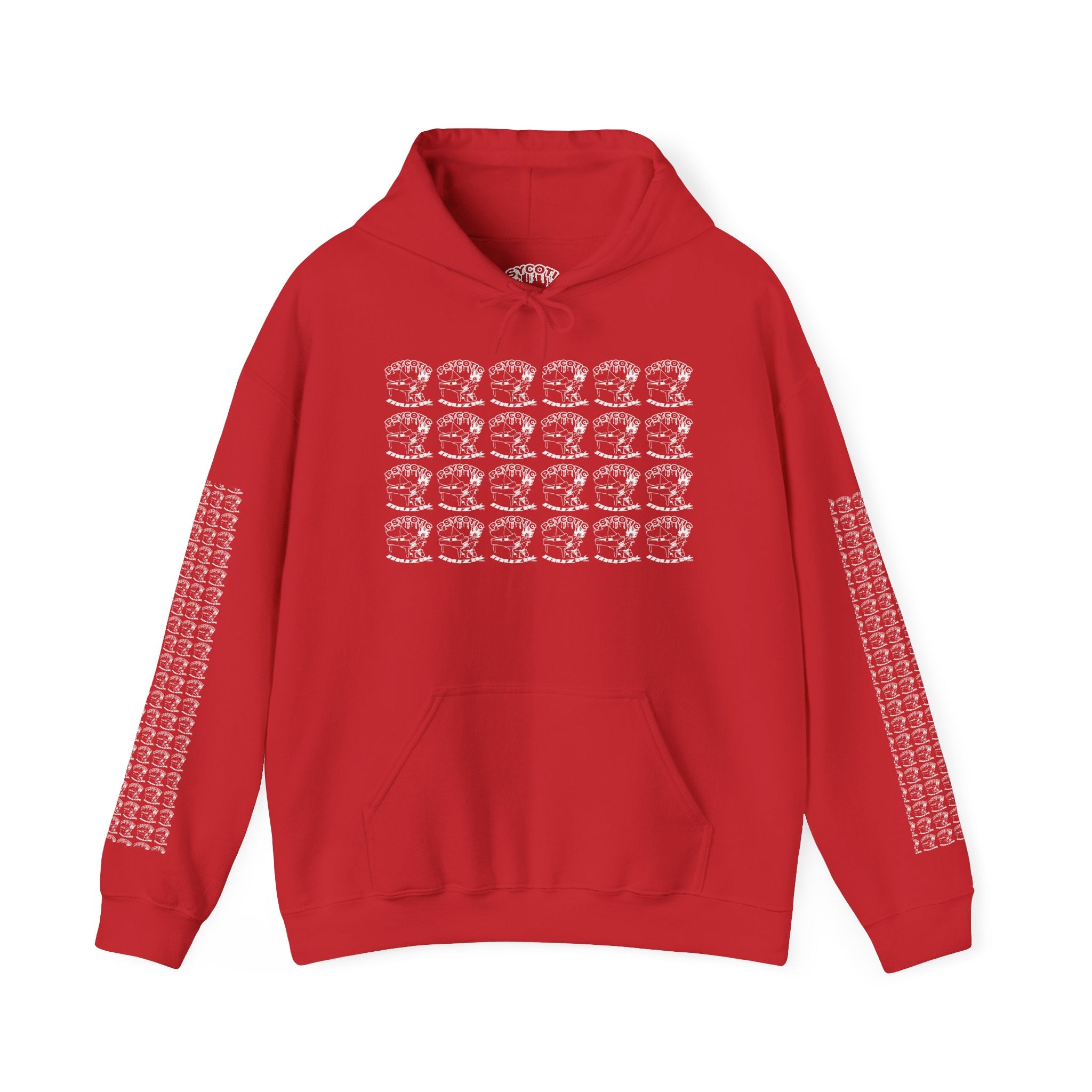 Hoodie — Repeating Skull Grid Graphic Pullover