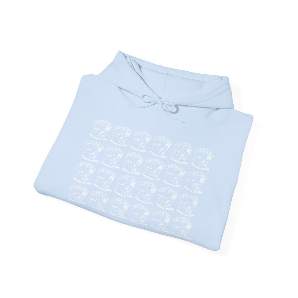 Hoodie — Repeating Skull Grid Graphic Pullover