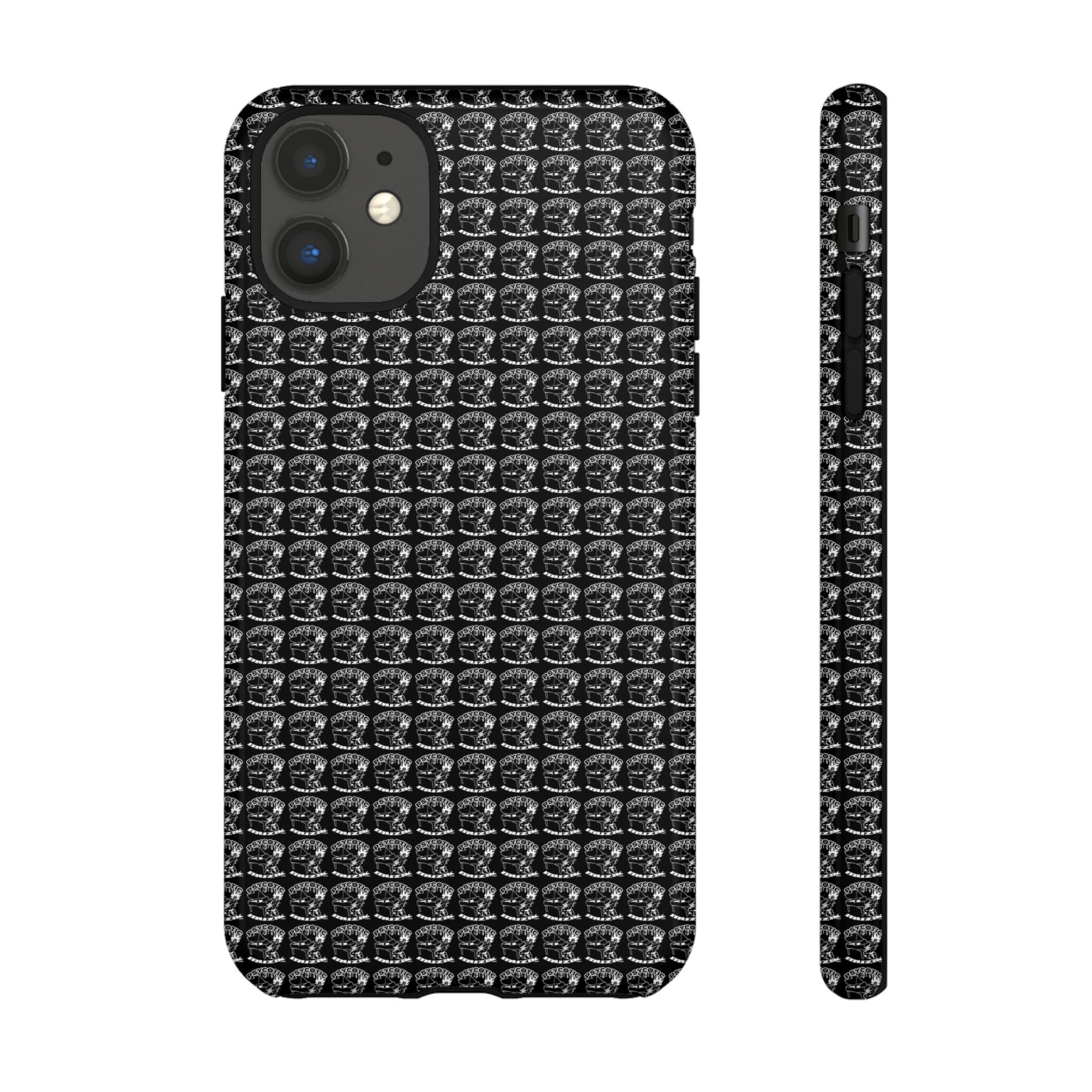 Black Carbon Fiber Texture Tough Phone Case — Rugged Drop Protection