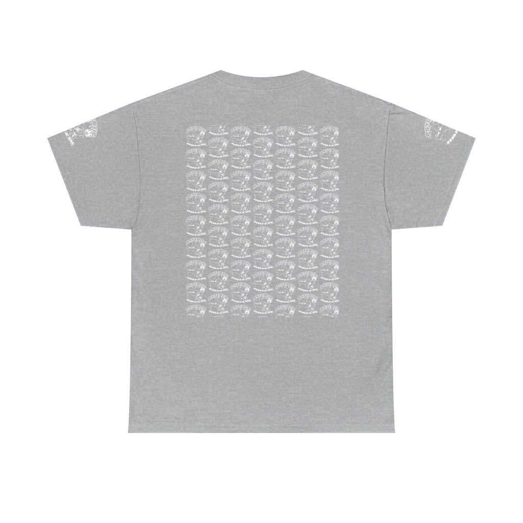 Skull Repeat Pattern T-Shirt — Gothic Grunge Graphic Tee