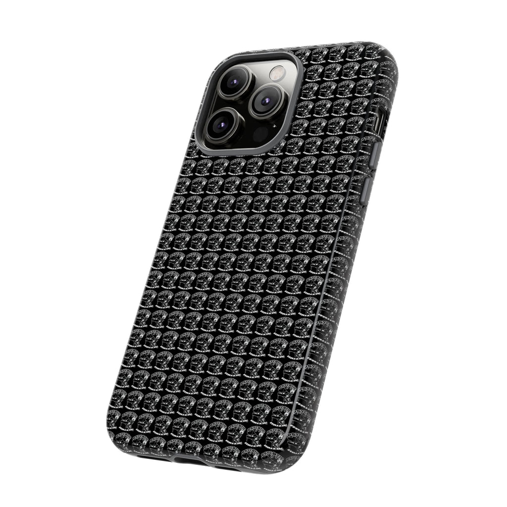 Black Carbon Fiber Texture Tough Phone Case — Rugged Drop Protection