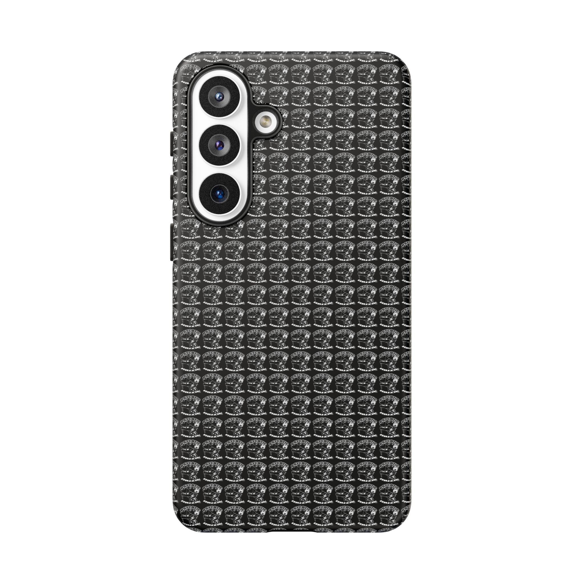 Black Carbon Fiber Texture Tough Phone Case — Rugged Drop Protection