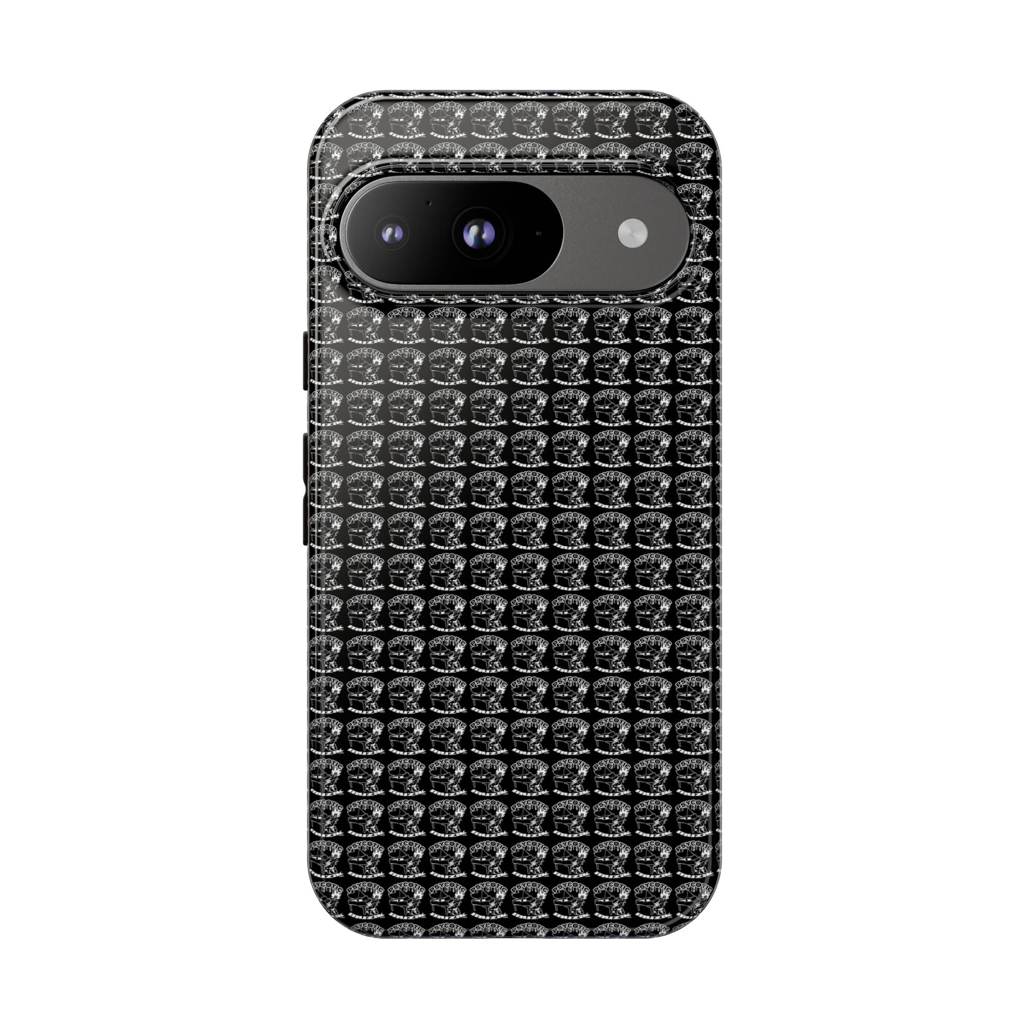 Black Carbon Fiber Texture Tough Phone Case — Rugged Drop Protection