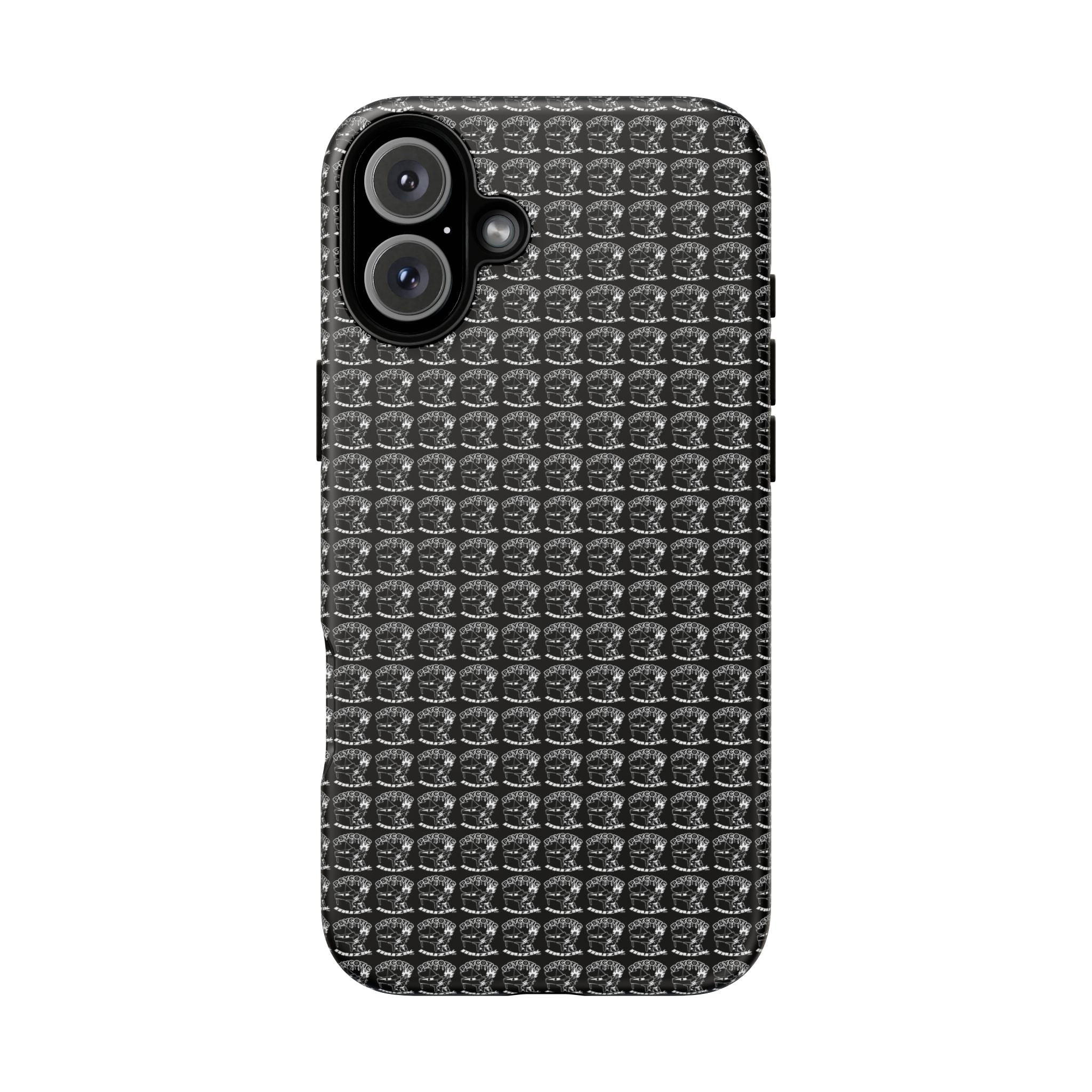 Black Carbon Fiber Texture Tough Phone Case — Rugged Drop Protection