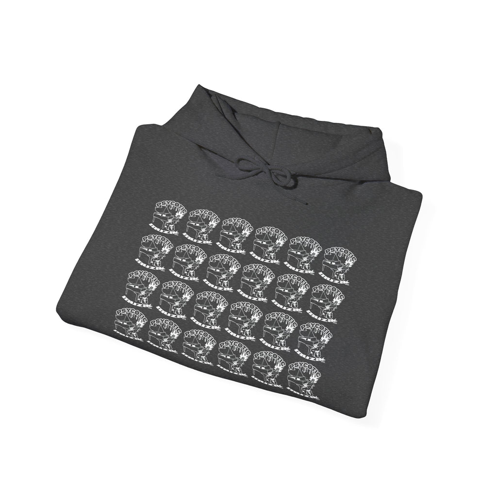 Hoodie — Repeating Skull Grid Graphic Pullover
