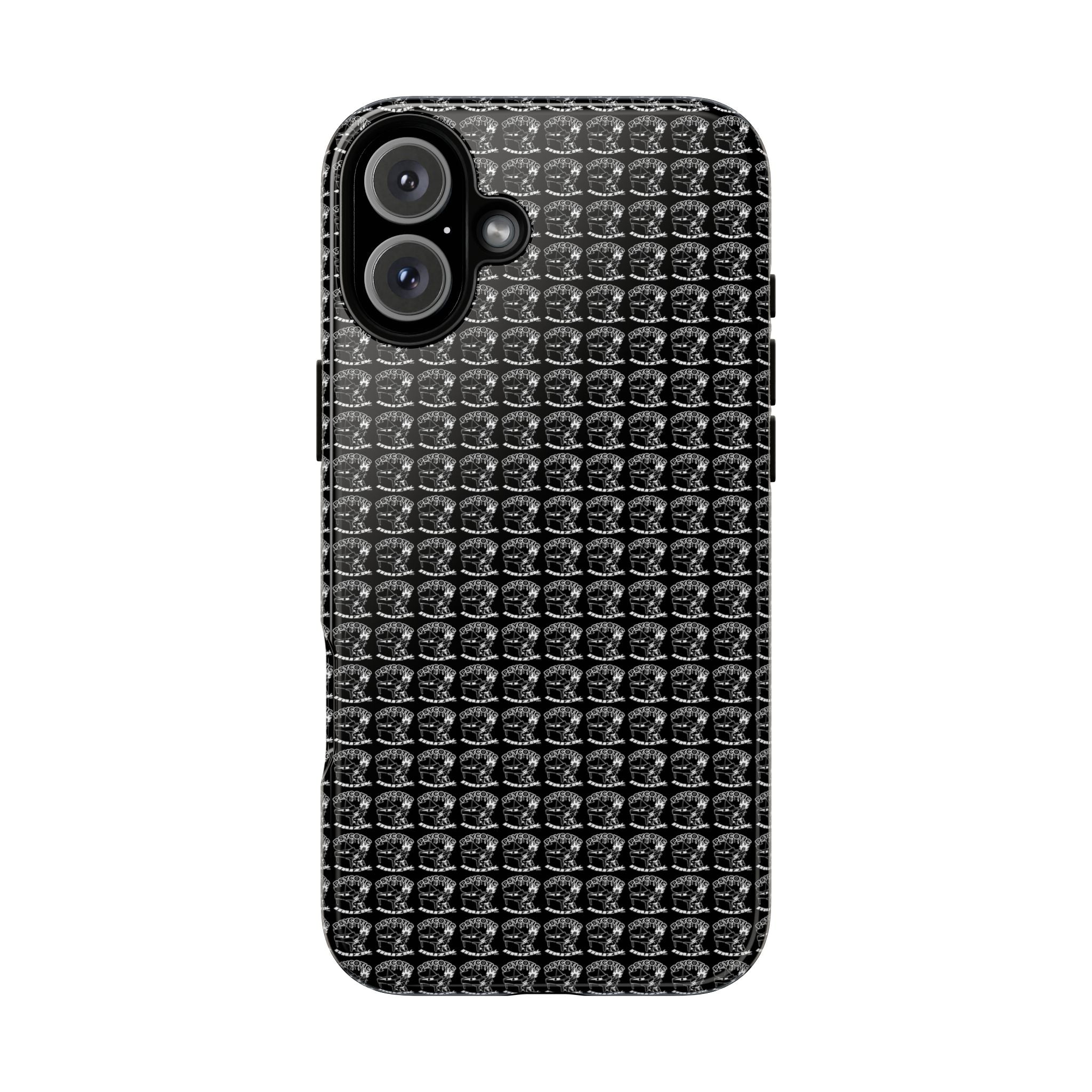 Black Carbon Fiber Texture Tough Phone Case — Rugged Drop Protection