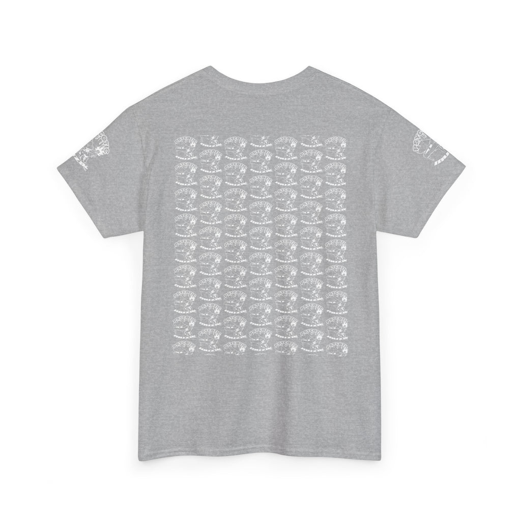 Skull Repeat Pattern T-Shirt — Gothic Grunge Graphic Tee