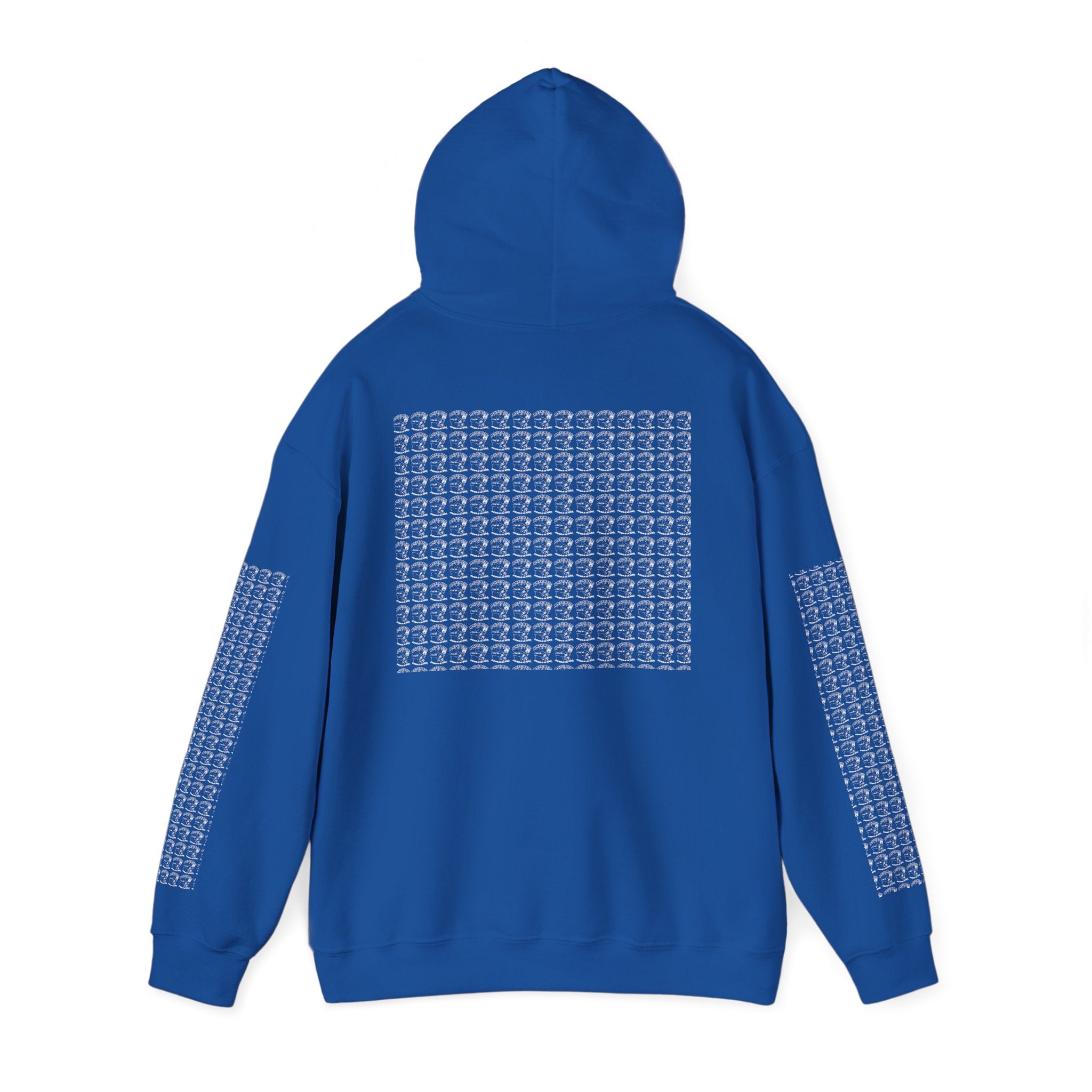 Hoodie — Repeating Skull Grid Graphic Pullover