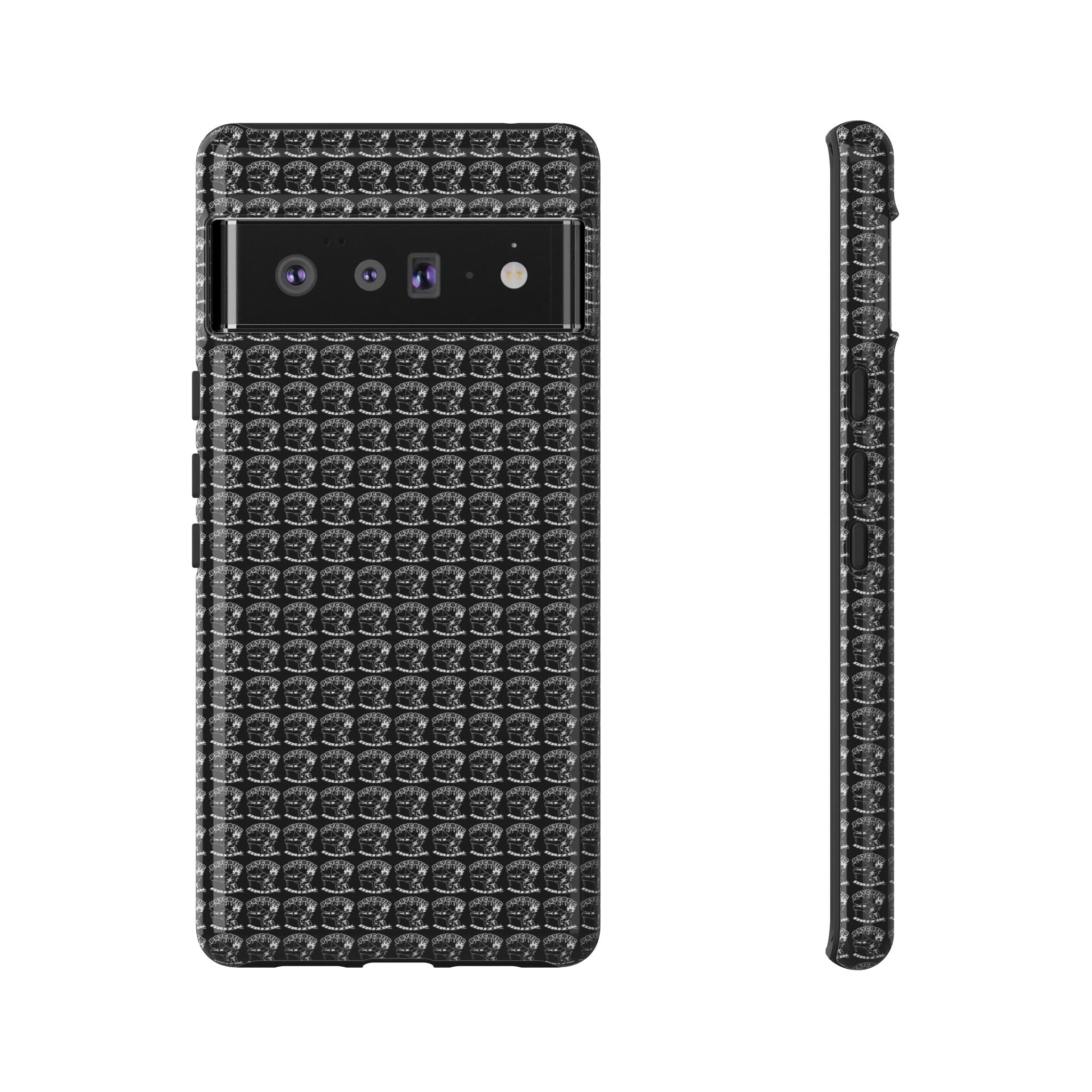 Black Carbon Fiber Texture Tough Phone Case — Rugged Drop Protection