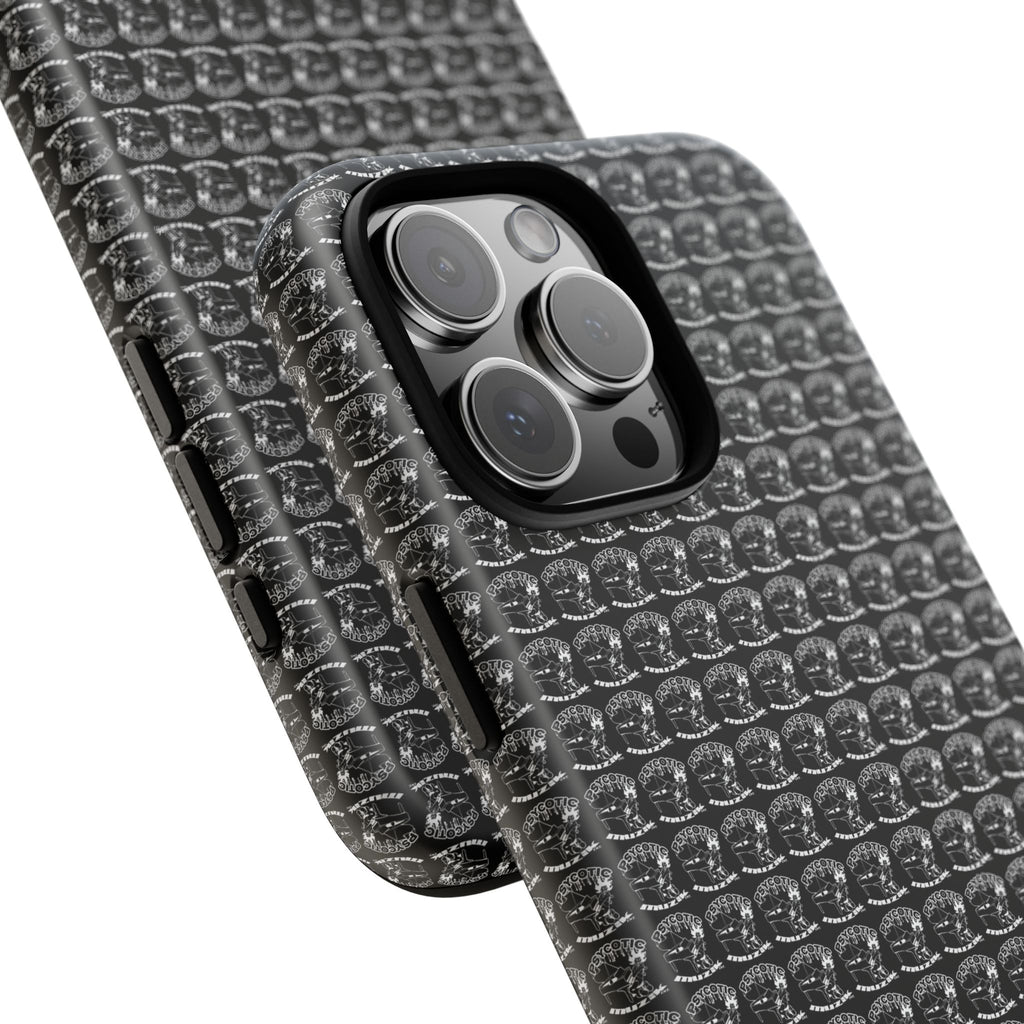 Black Carbon Fiber Texture Tough Phone Case — Rugged Drop Protection