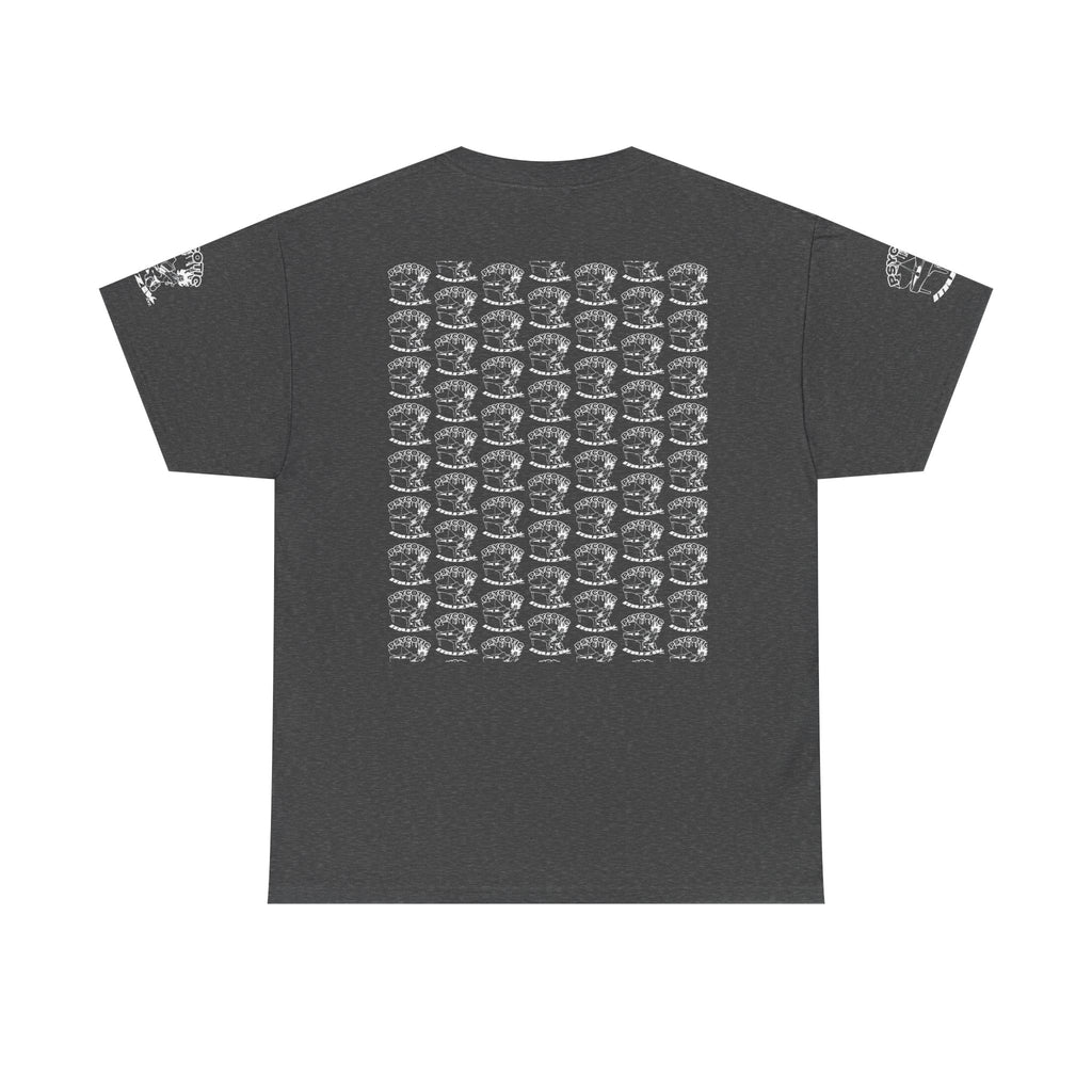 Skull Repeat Pattern T-Shirt — Gothic Grunge Graphic Tee
