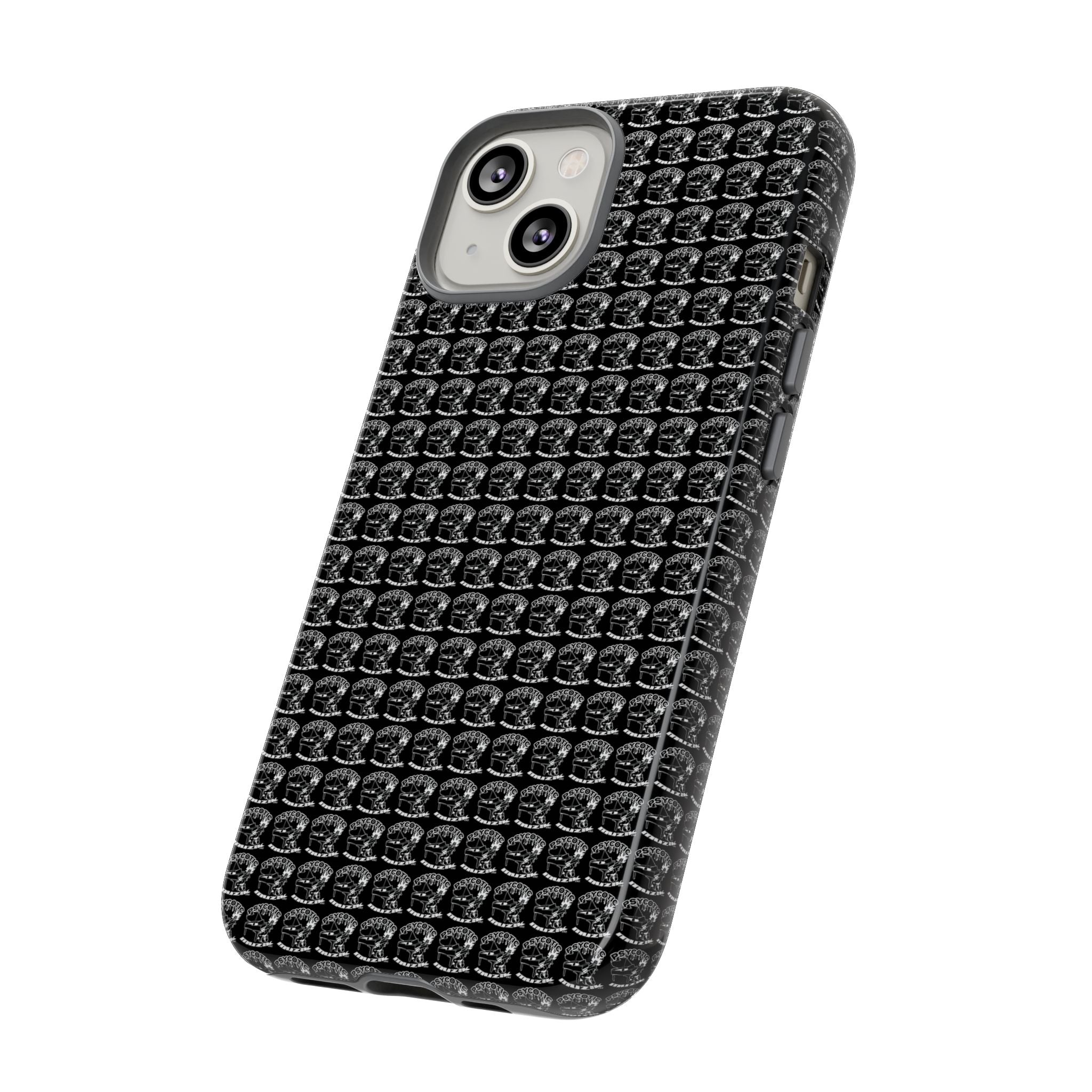 Black Carbon Fiber Texture Tough Phone Case — Rugged Drop Protection