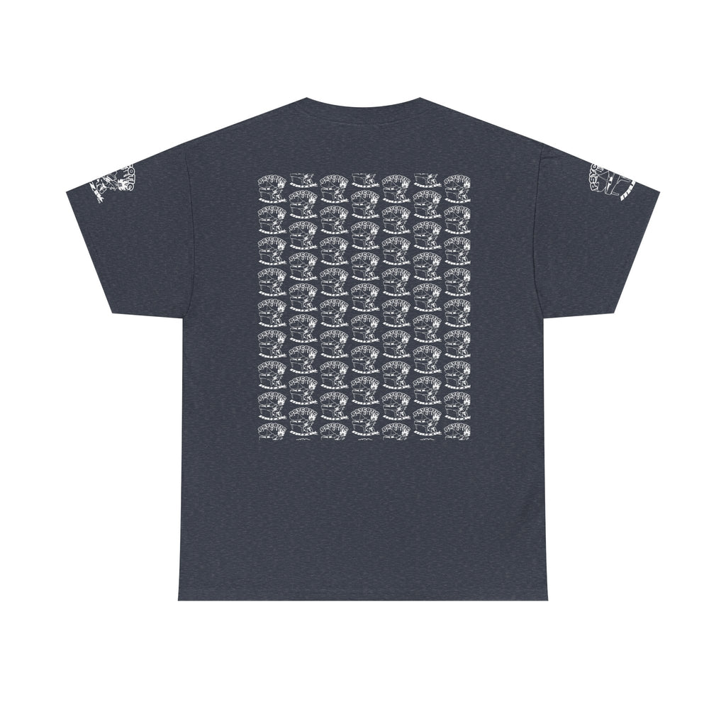 Skull Repeat Pattern T-Shirt — Gothic Grunge Graphic Tee
