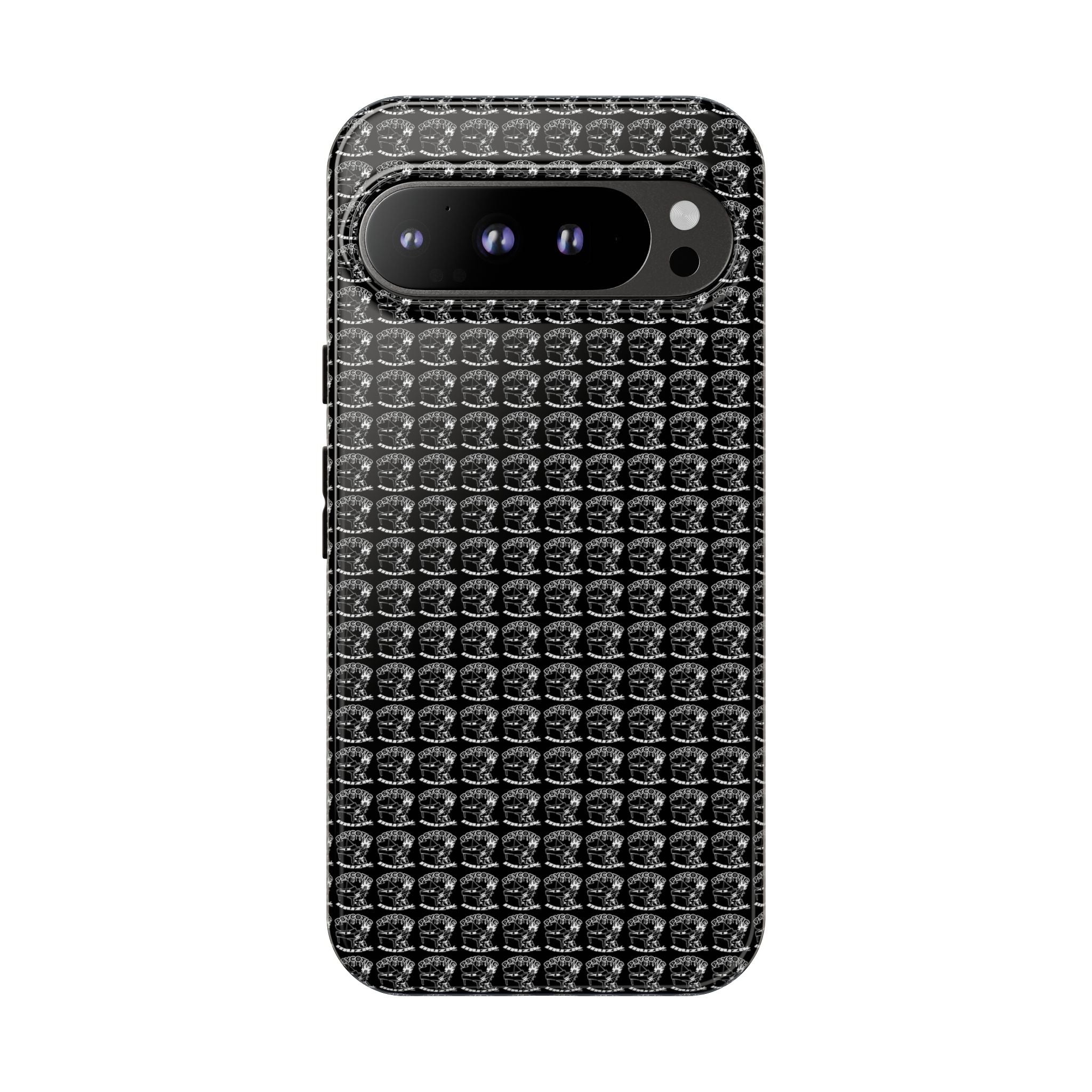 Black Carbon Fiber Texture Tough Phone Case — Rugged Drop Protection