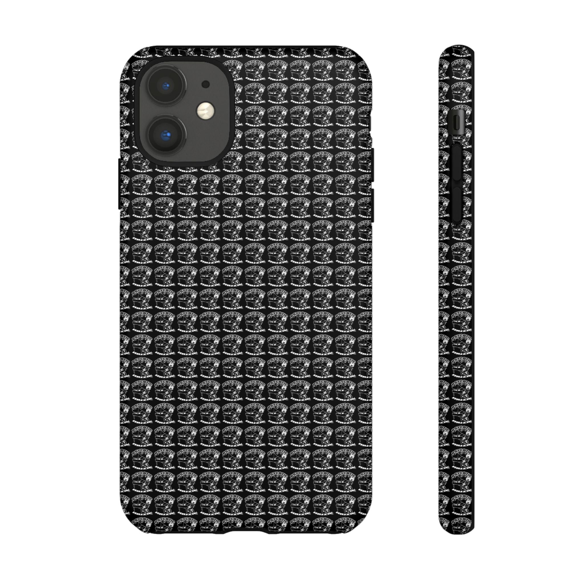 Black Carbon Fiber Texture Tough Phone Case — Rugged Drop Protection