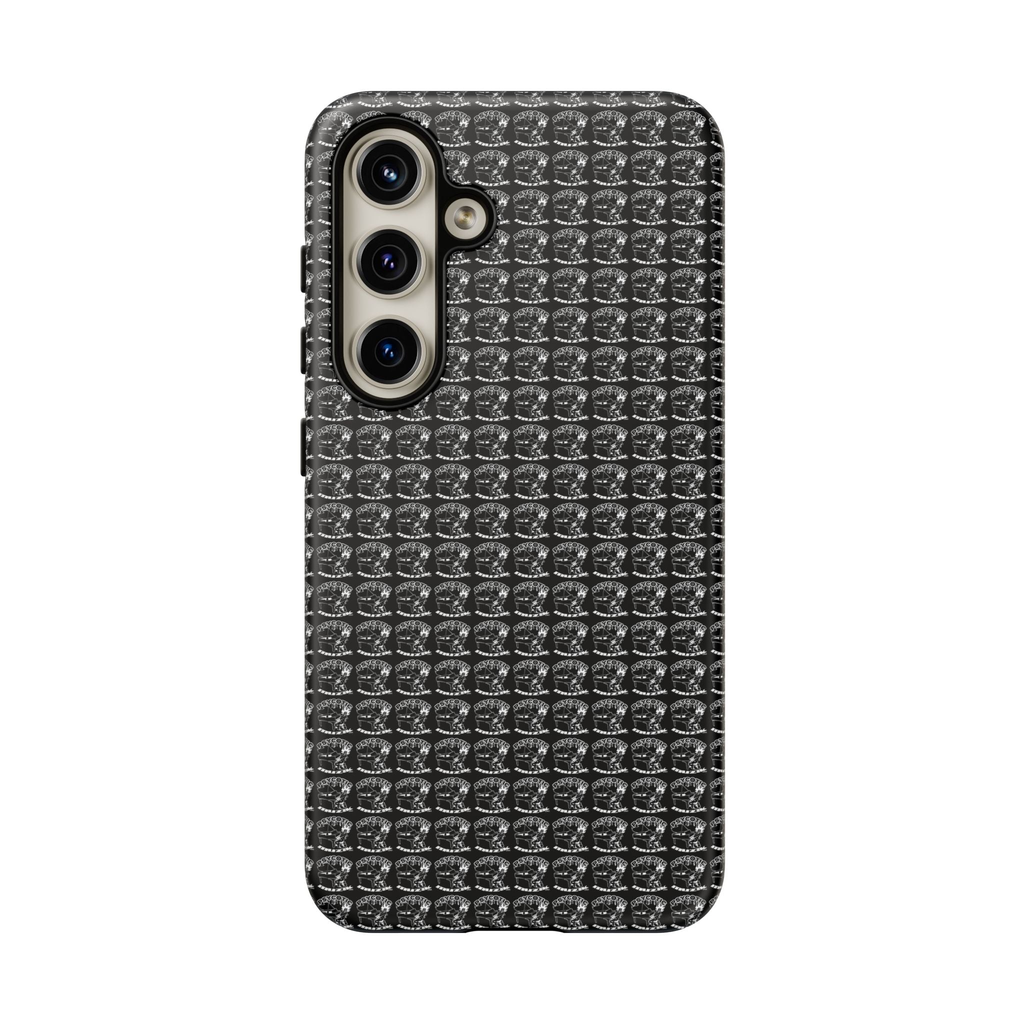 Black Carbon Fiber Texture Tough Phone Case — Rugged Drop Protection