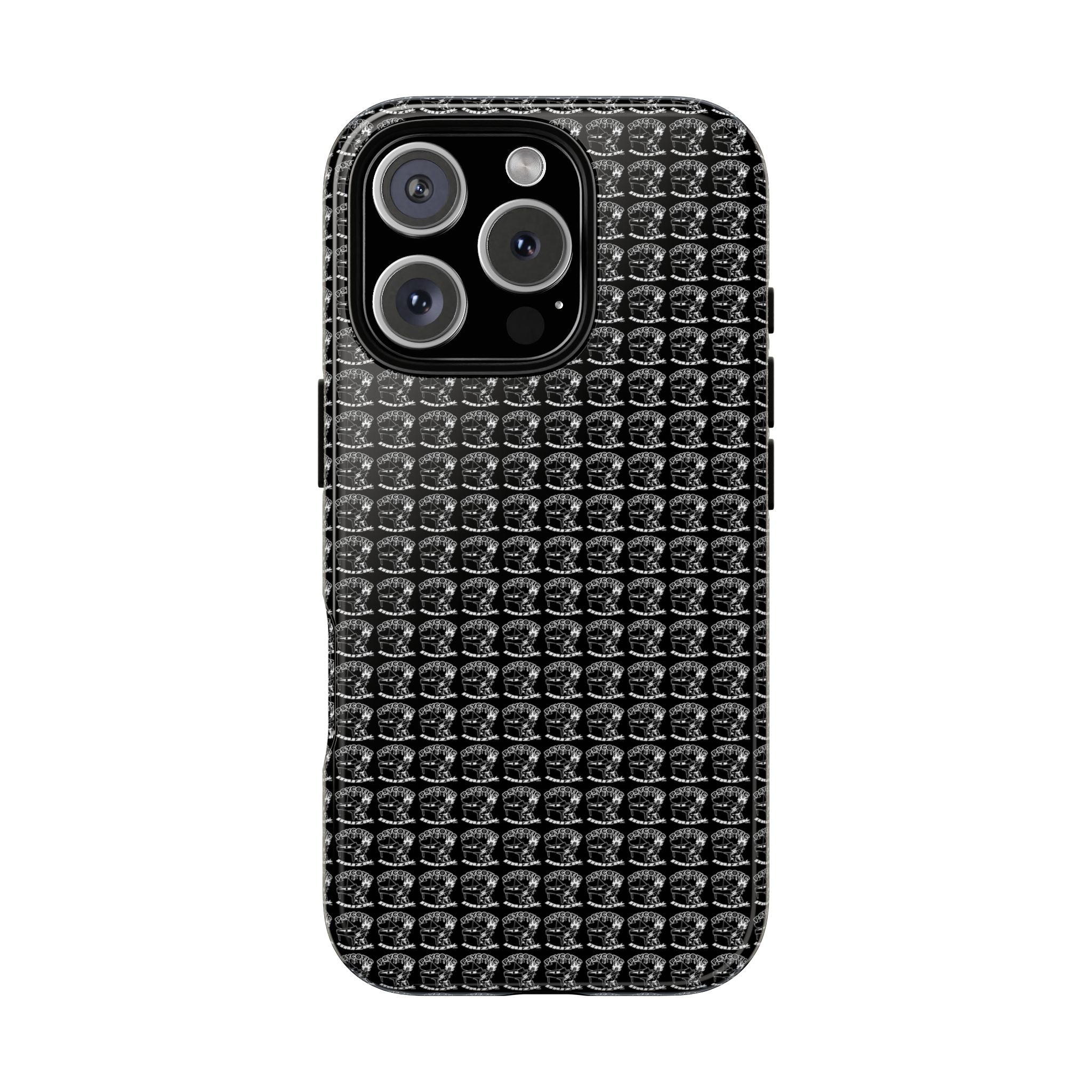 Black Carbon Fiber Texture Tough Phone Case — Rugged Drop Protection