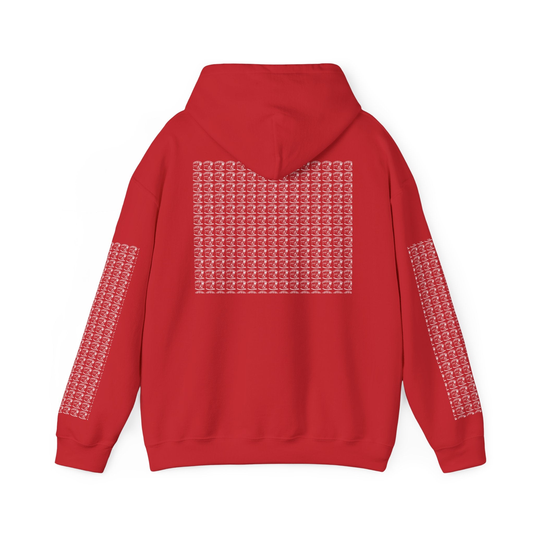 Hoodie — Repeating Skull Grid Graphic Pullover