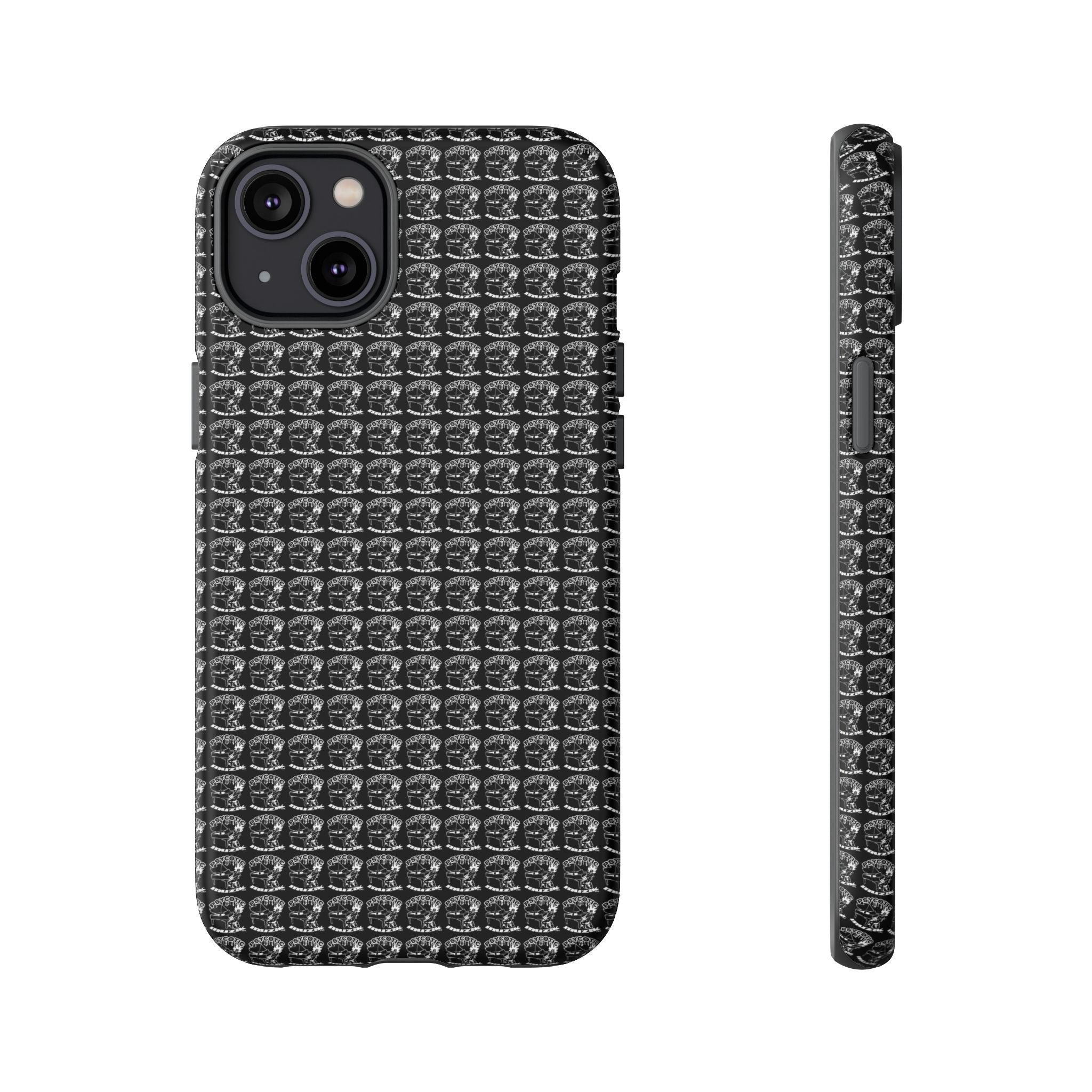 Black Carbon Fiber Texture Tough Phone Case — Rugged Drop Protection