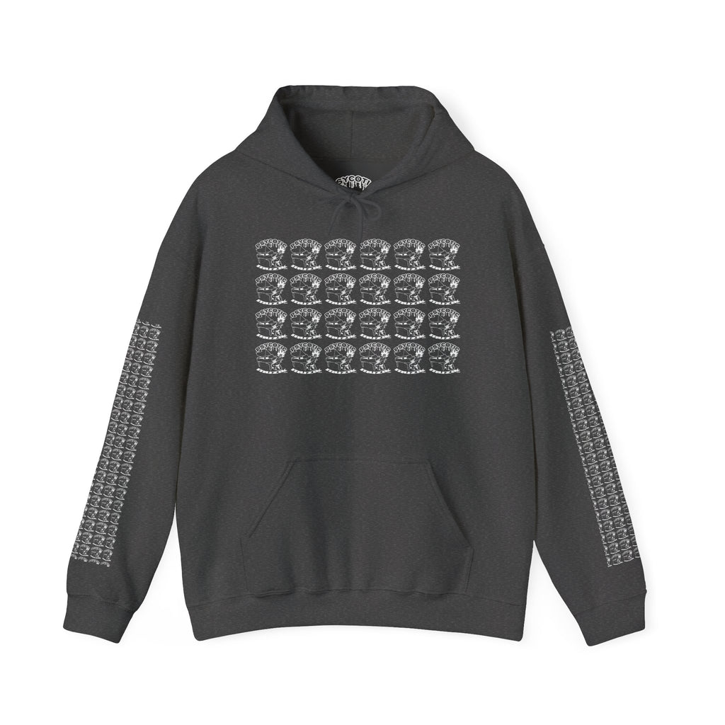 Hoodie — Repeating Skull Grid Graphic Pullover