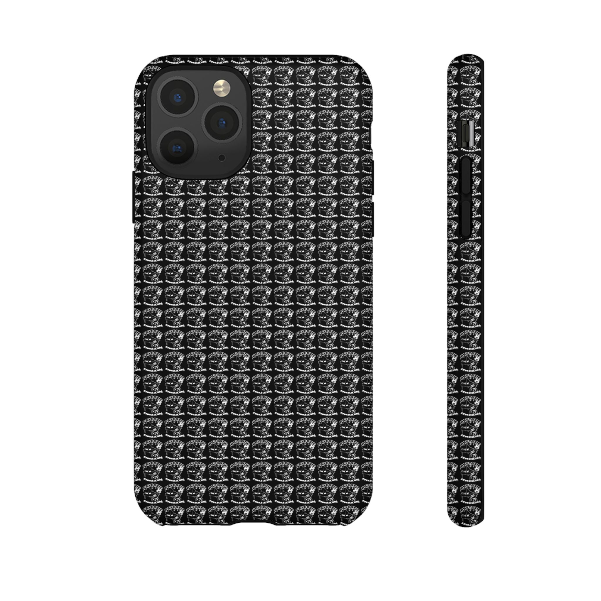 Black Carbon Fiber Texture Tough Phone Case — Rugged Drop Protection