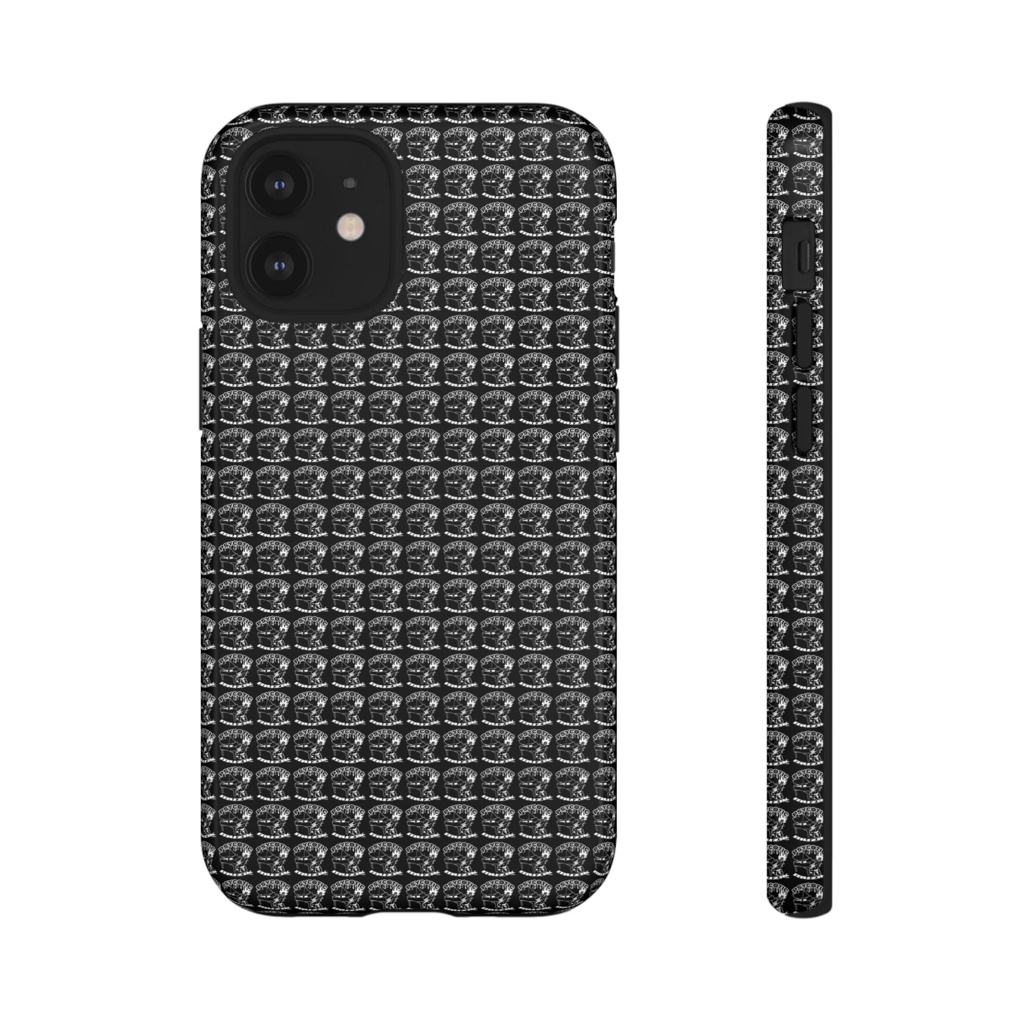 Black Carbon Fiber Texture Tough Phone Case — Rugged Drop Protection