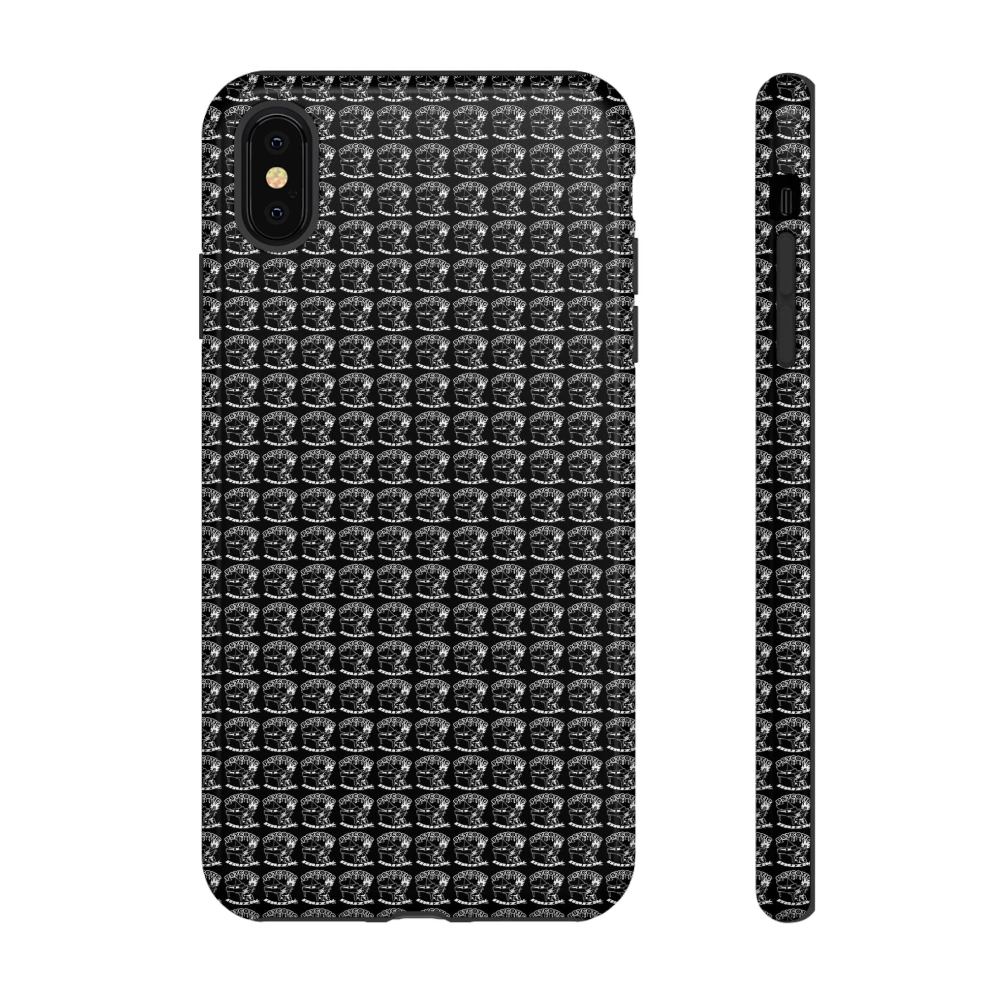Black Carbon Fiber Texture Tough Phone Case — Rugged Drop Protection