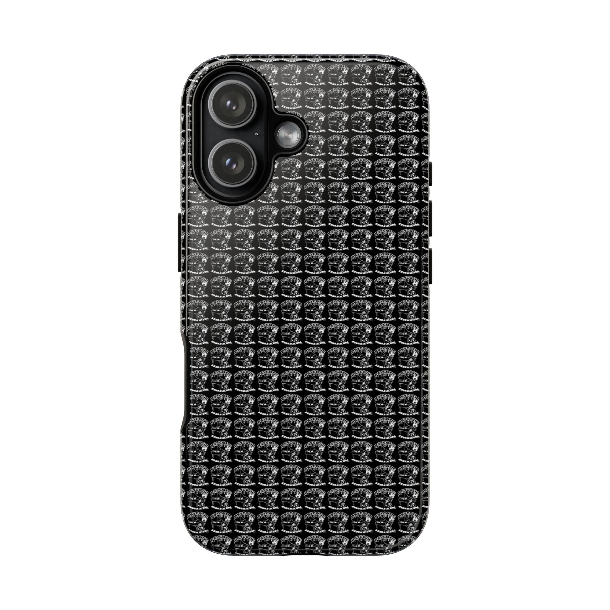 Black Carbon Fiber Texture Tough Phone Case — Rugged Drop Protection