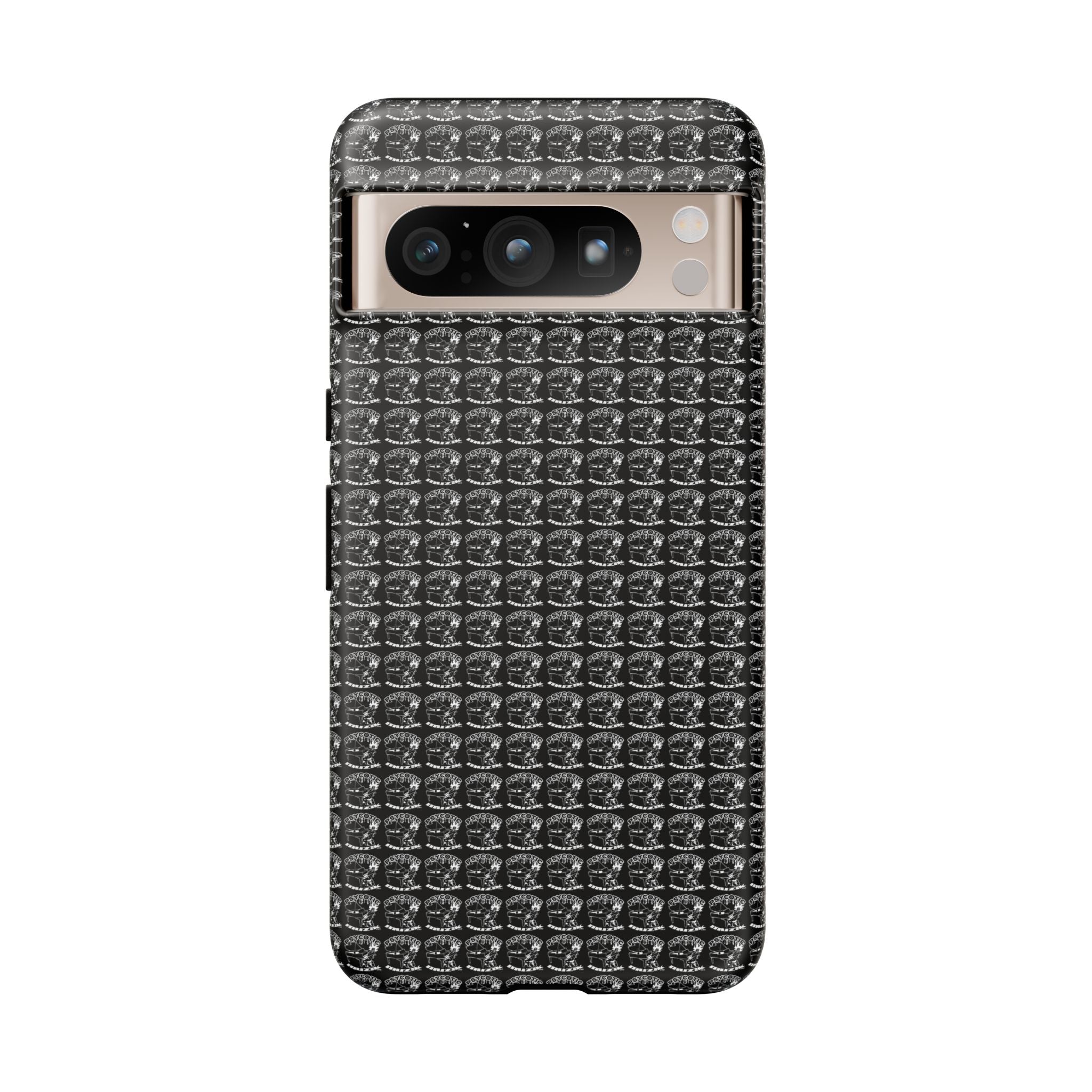 Black Carbon Fiber Texture Tough Phone Case — Rugged Drop Protection