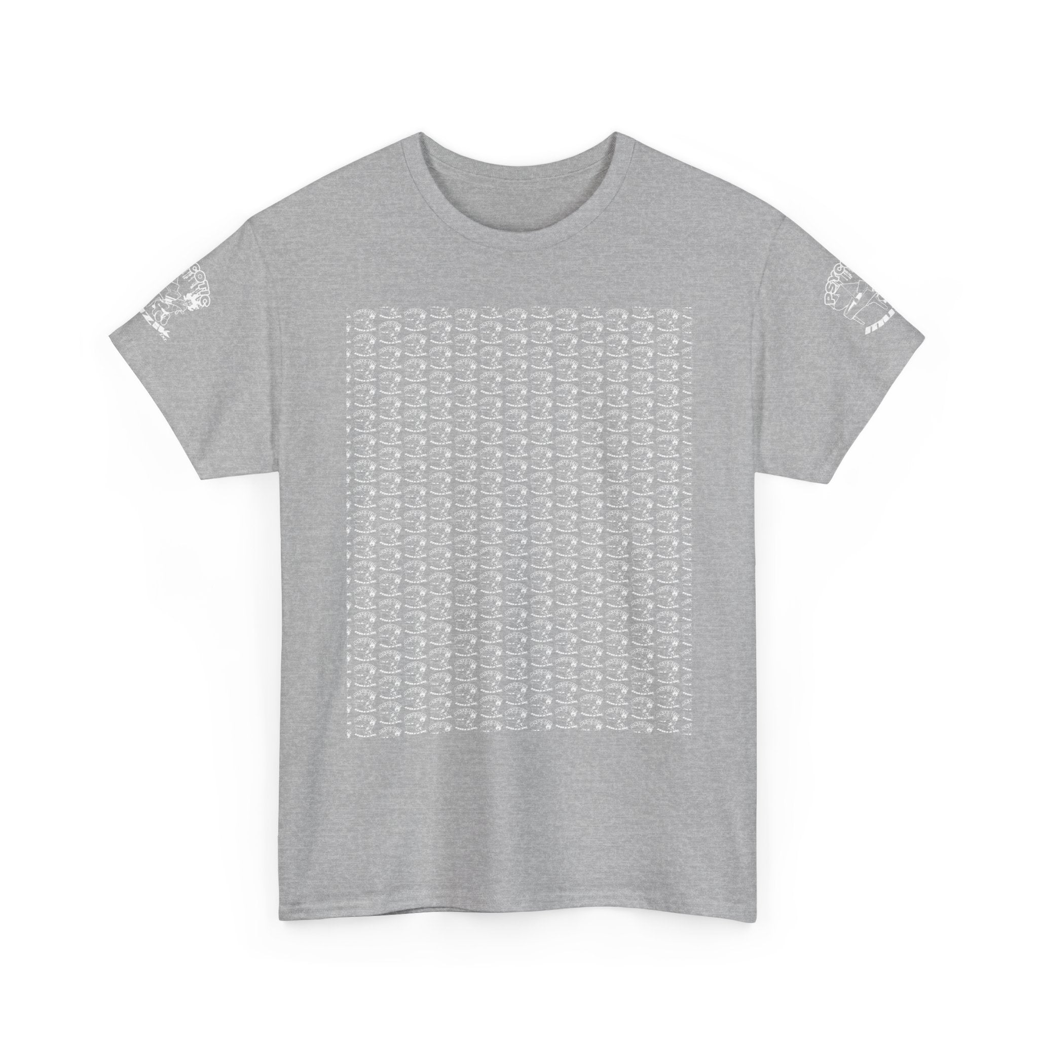 Skull Repeat Pattern T-Shirt — Gothic Grunge Graphic Tee