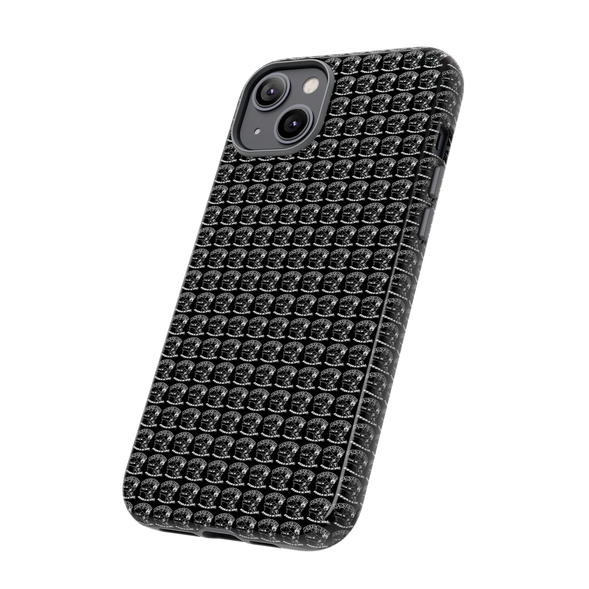 Black Carbon Fiber Texture Tough Phone Case — Rugged Drop Protection