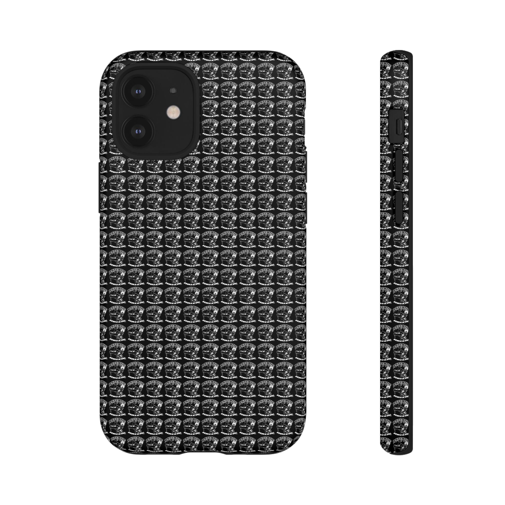 Black Carbon Fiber Texture Tough Phone Case — Rugged Drop Protection